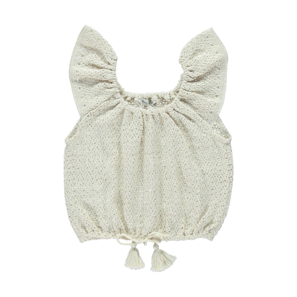 Girls White Cotton Top