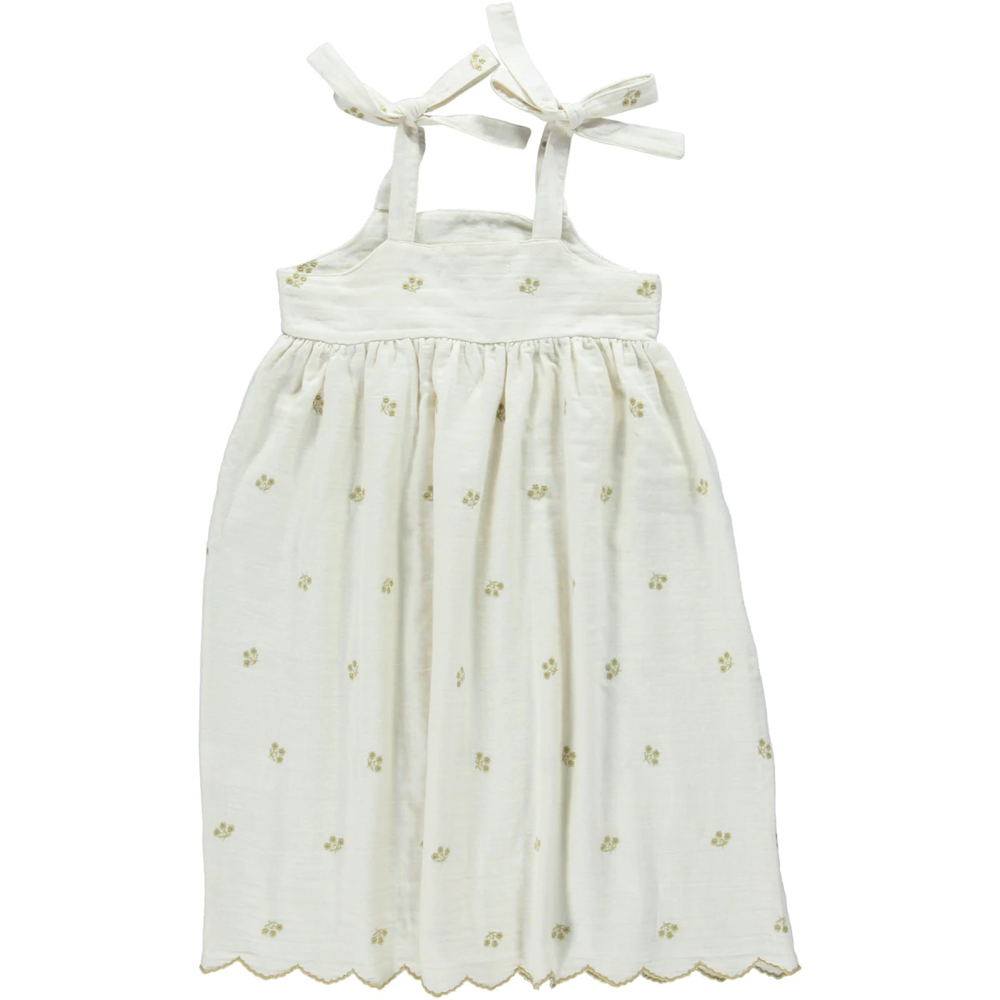 Girl White Cotton Dress