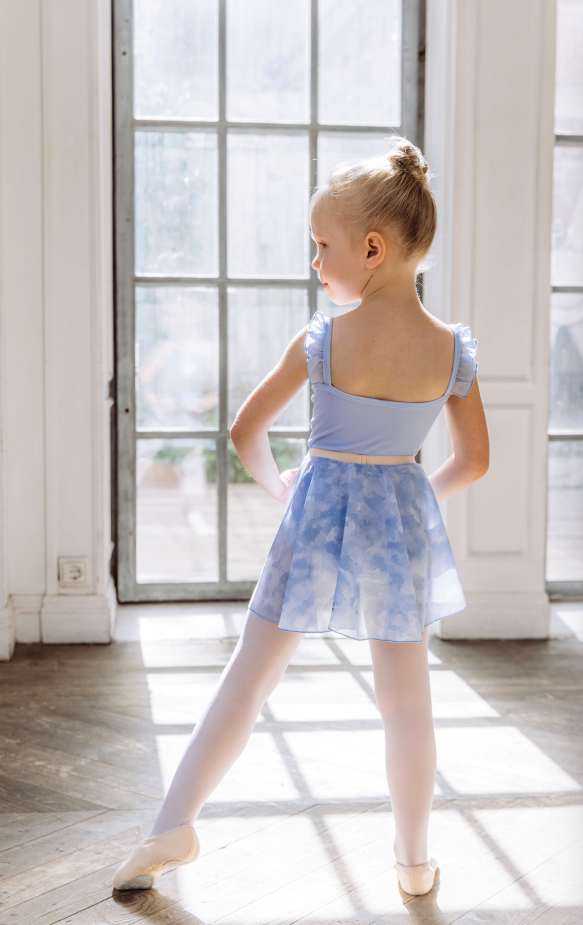 Combinaisons une pièce de ballet bleues pour filles