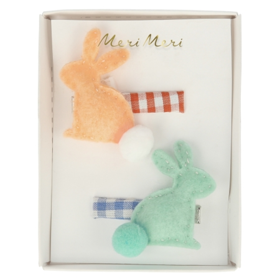 Pompom Rabbit Hair Clips