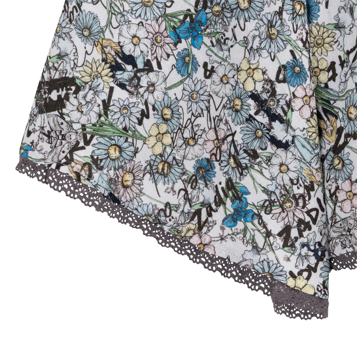 Girls Blue Printing Skirts
