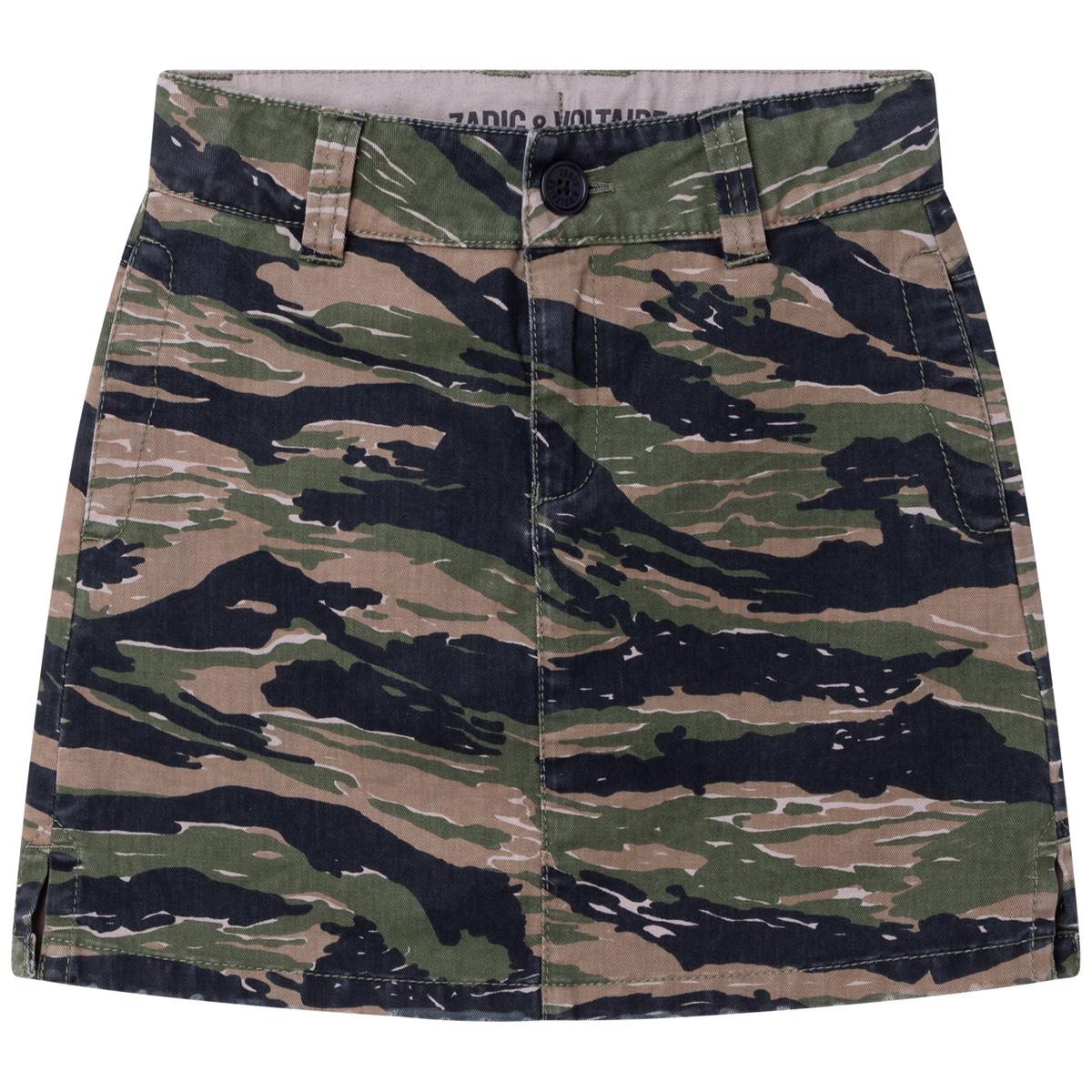 Girls Green Printing Skirts