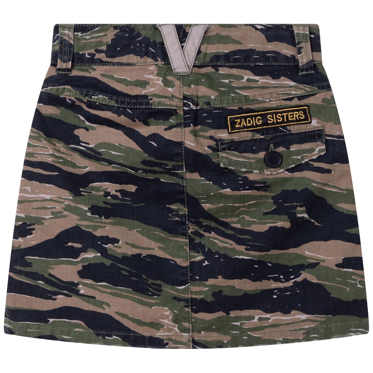 Girls Green Printing Skirts