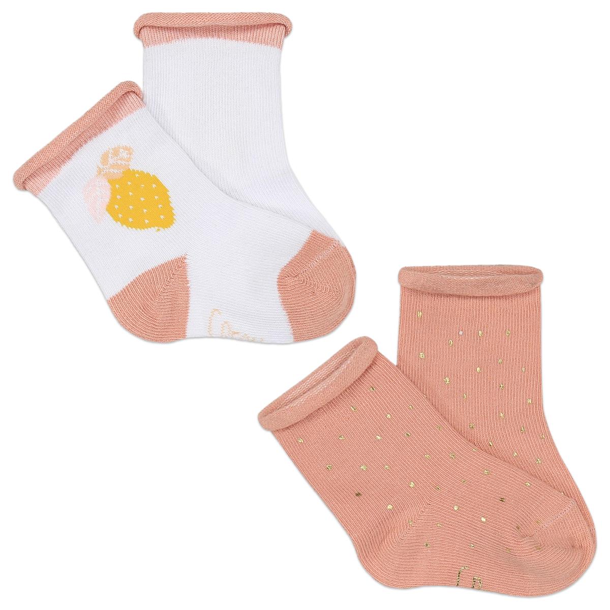 Baby Girls Pink Socks(2 Pack)