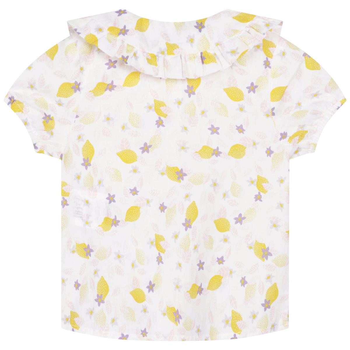 Girls White Floral Top
