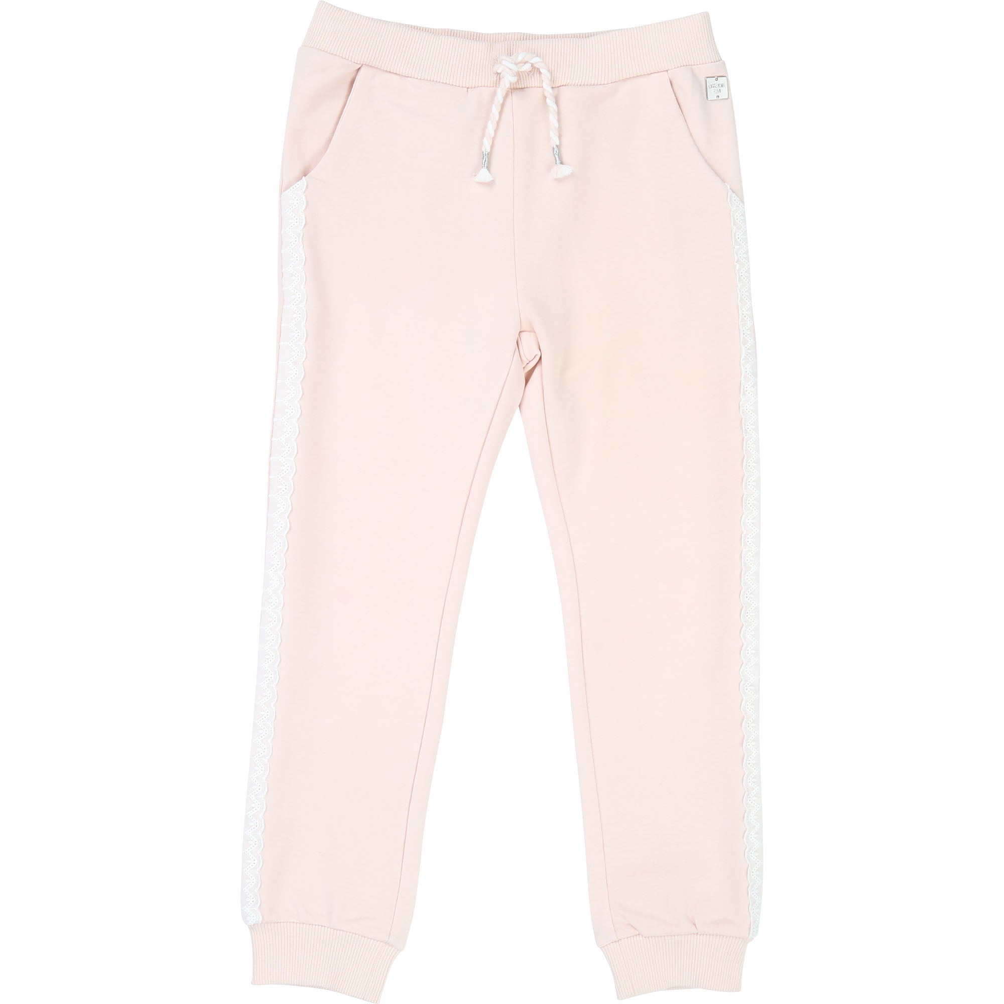 Girls Light Pink Cotton Trousers