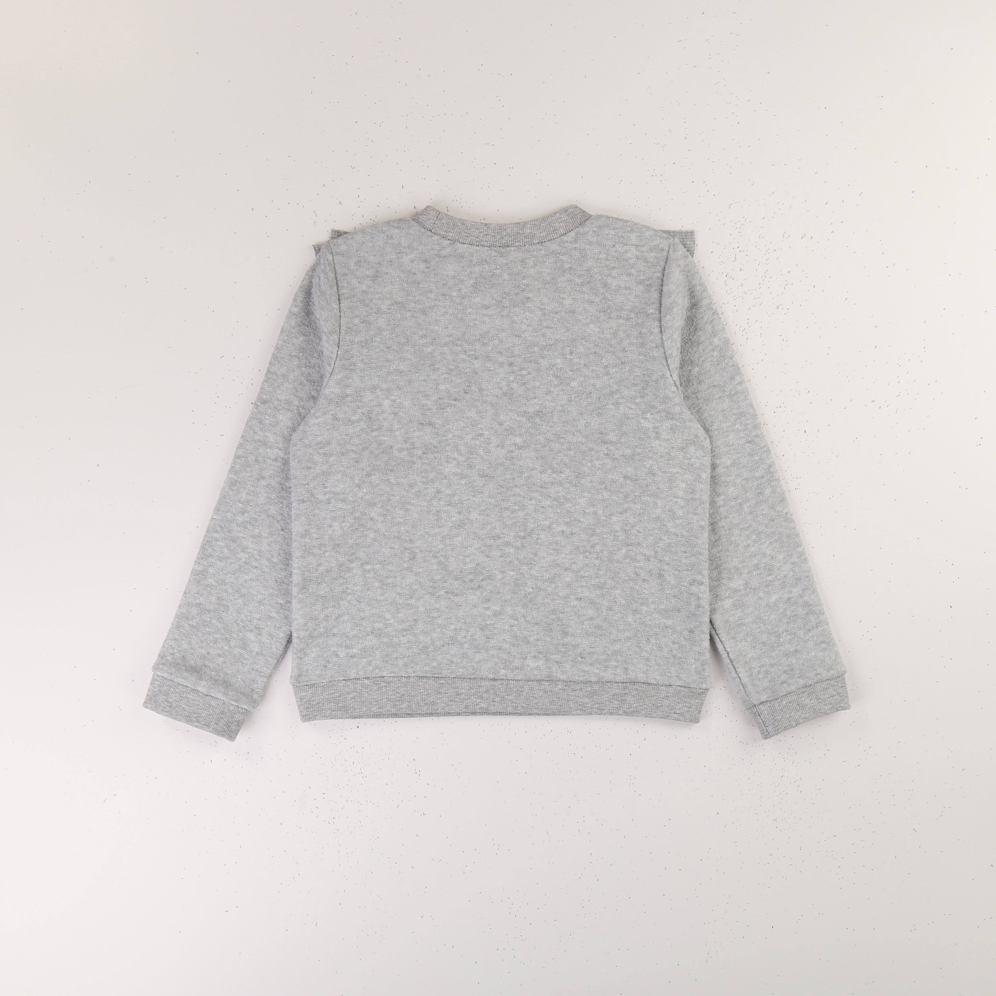 Girls Grey Ruffle Top