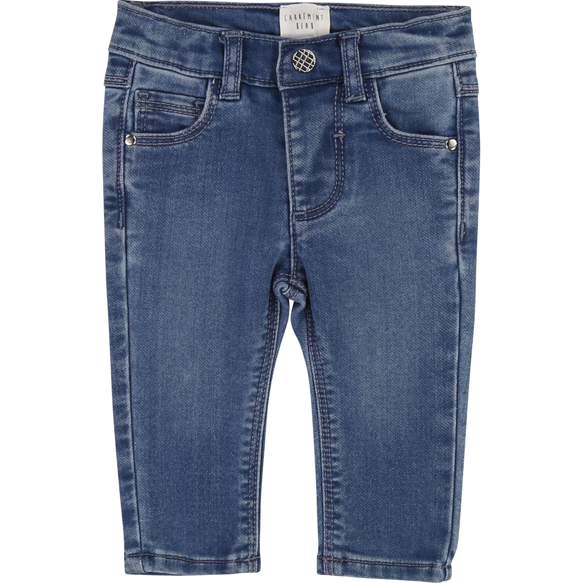 Baby Girls Blue Denim Trousers