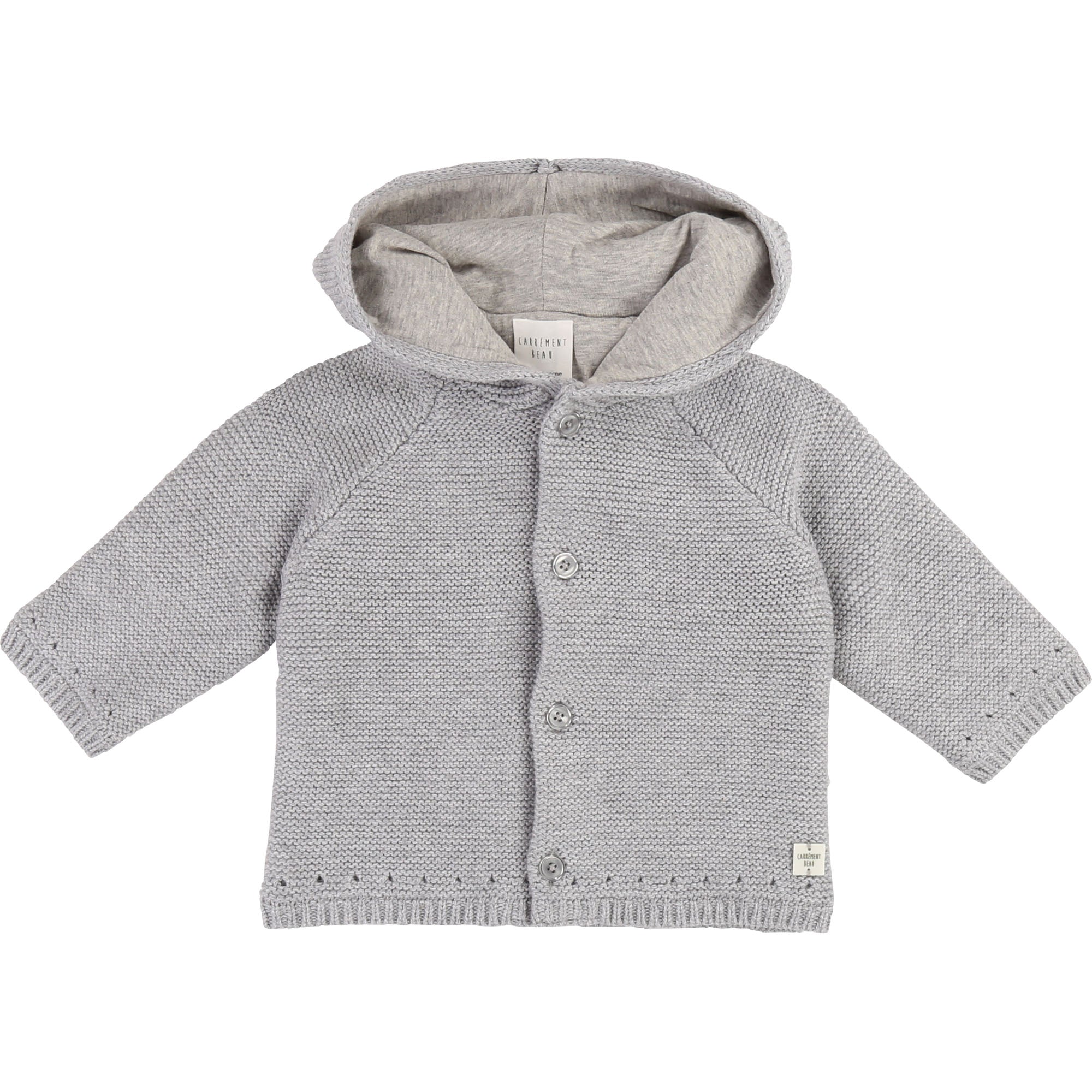 Baby Girls Grey Cotton Cardigan