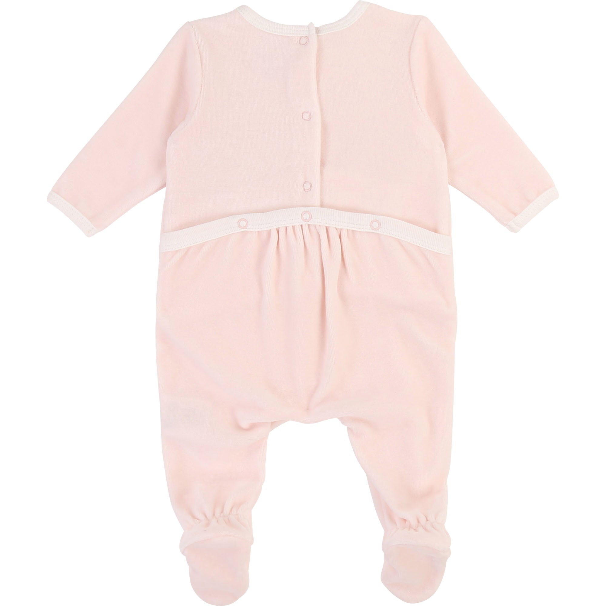 Baby Girls Pink Cotton Babysuit