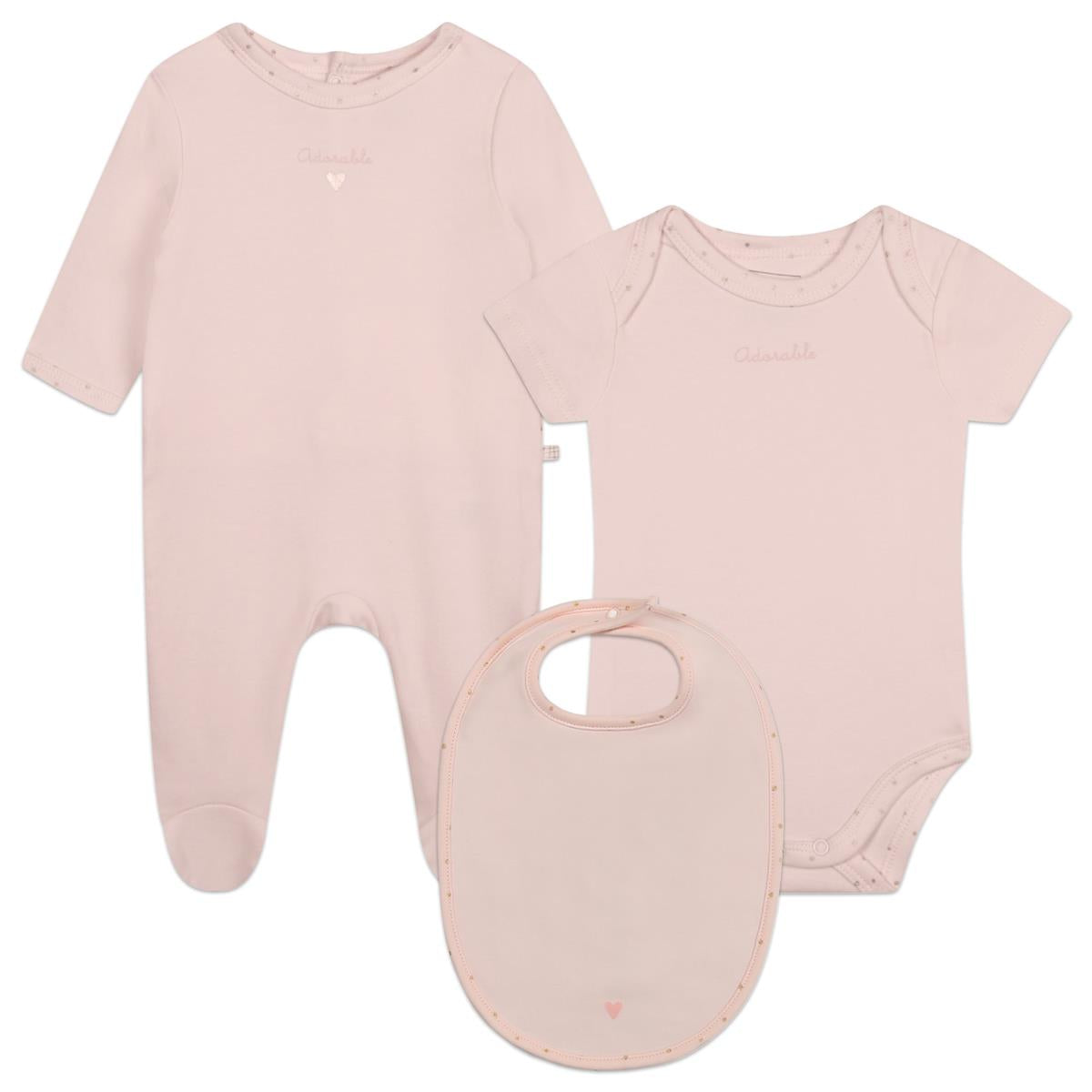 Baby Girls Light Pink Babysuit Set