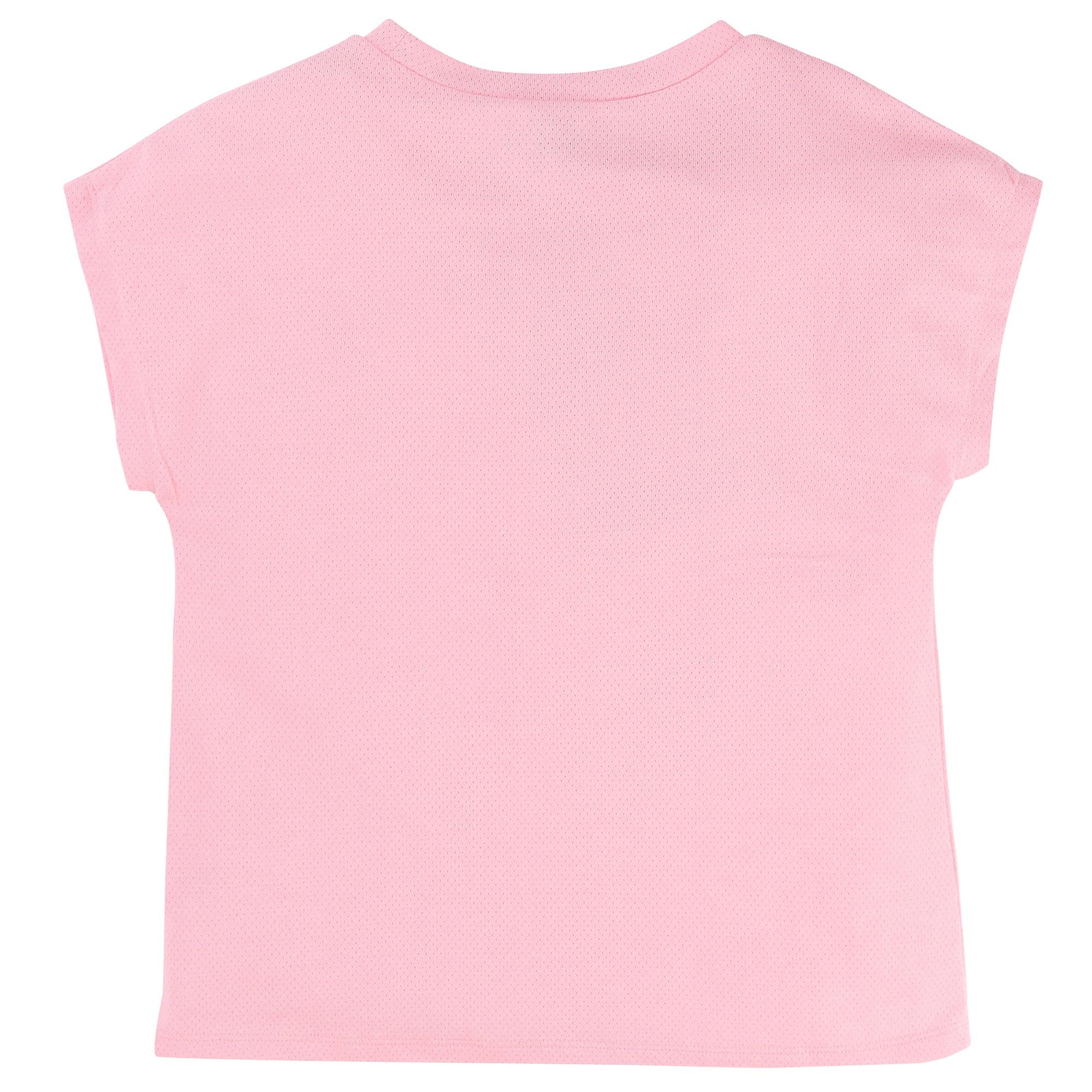 Girls Light Pink Cotton Jersey T-shirt - CÉMAROSE | Children's Fashion Store - 2