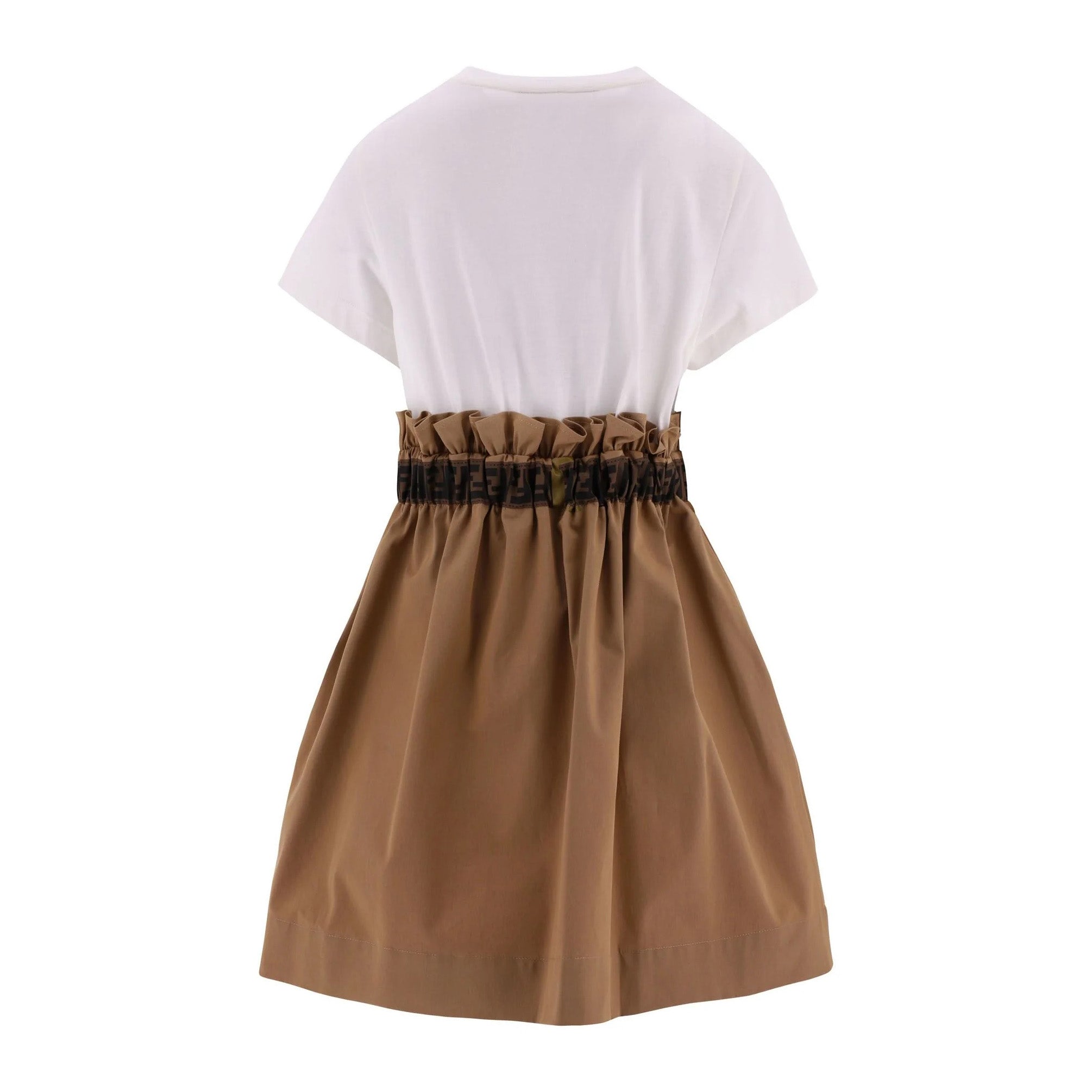 Girls Brown Logo Dress