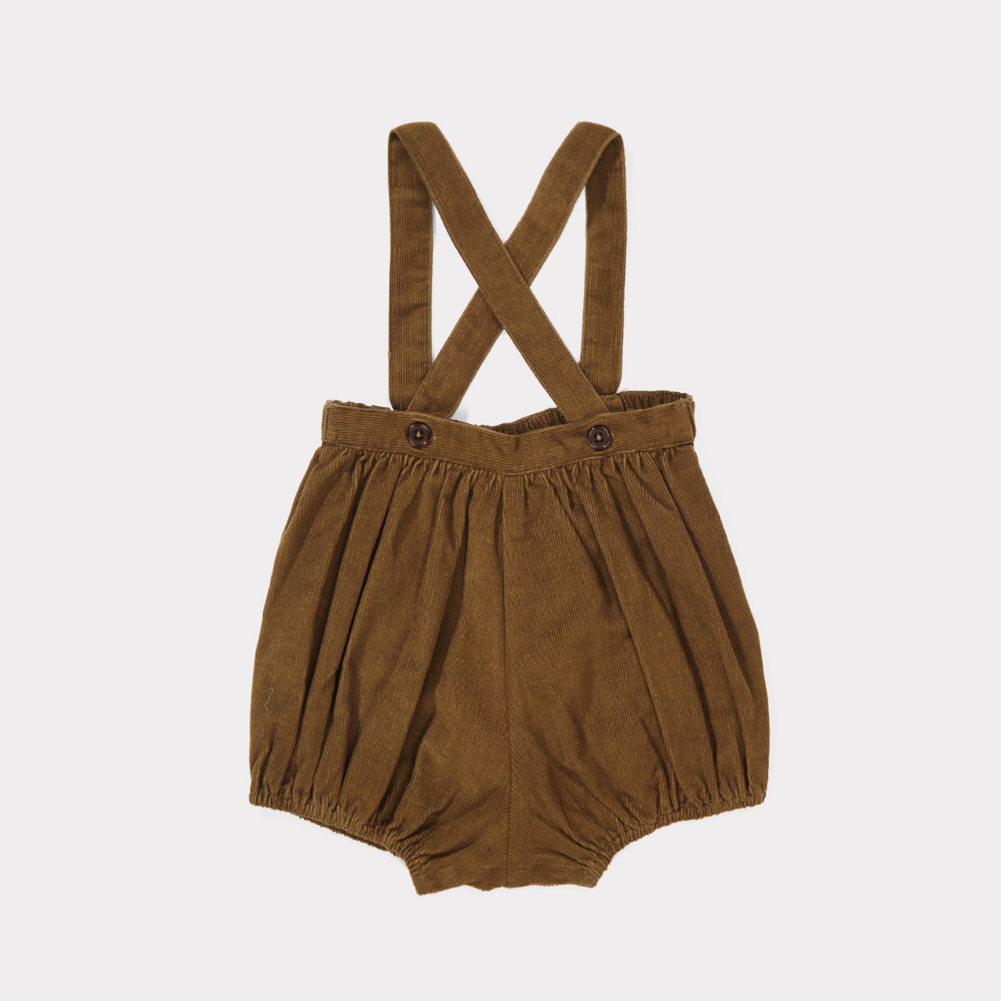 Baby Khaki Cotton Woven Romper