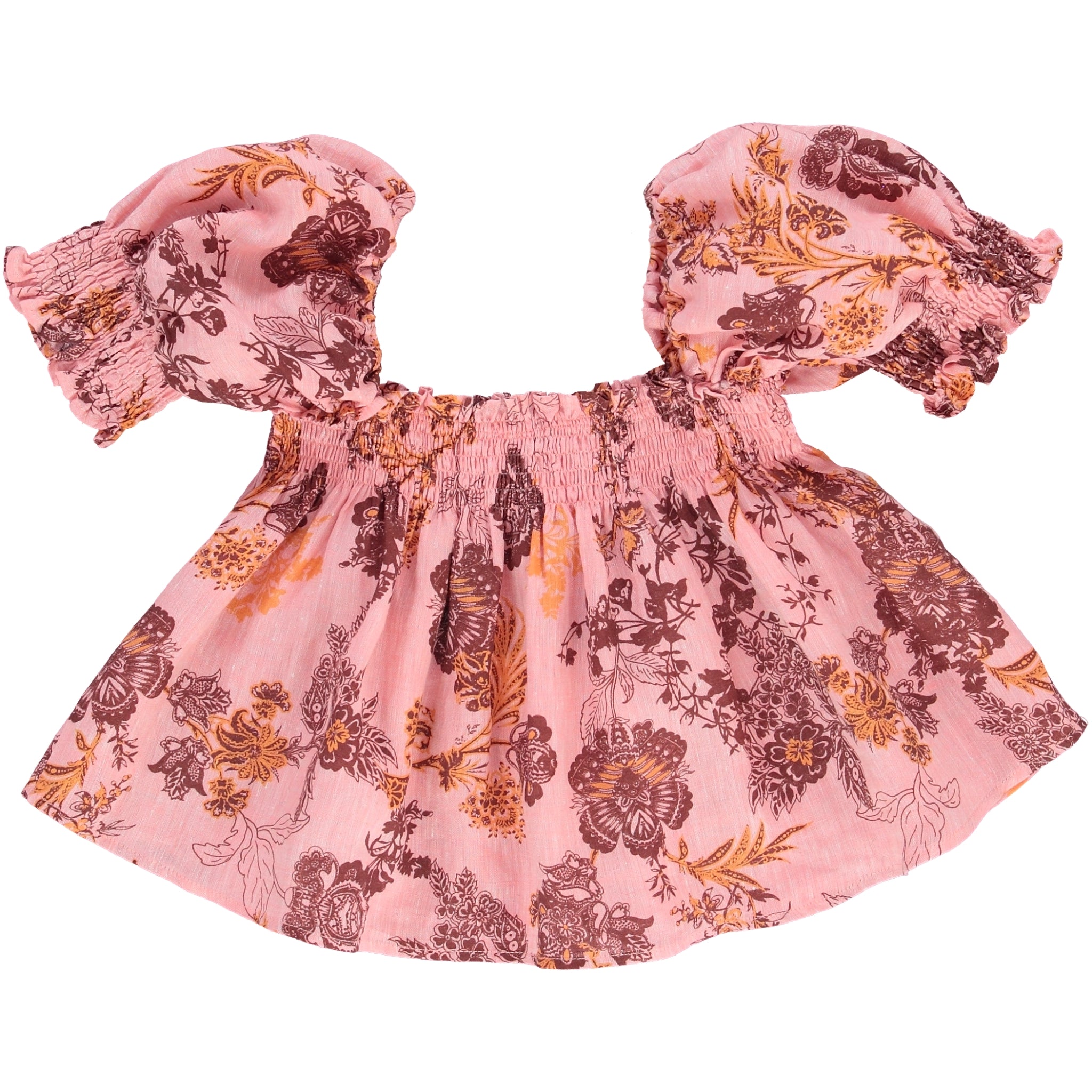 Girls Pink Flowers Top
