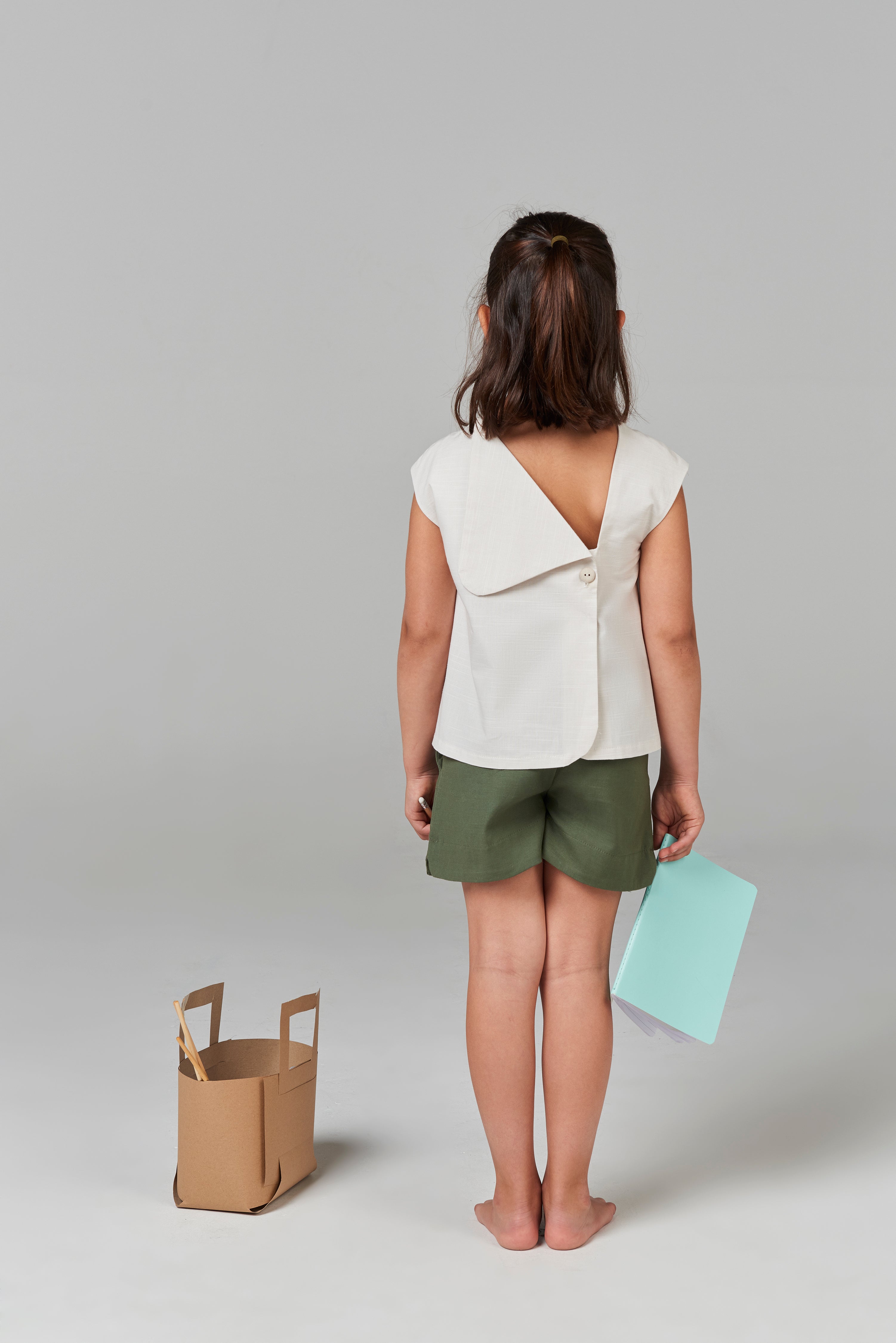 Girls Green Bermuda Shorts