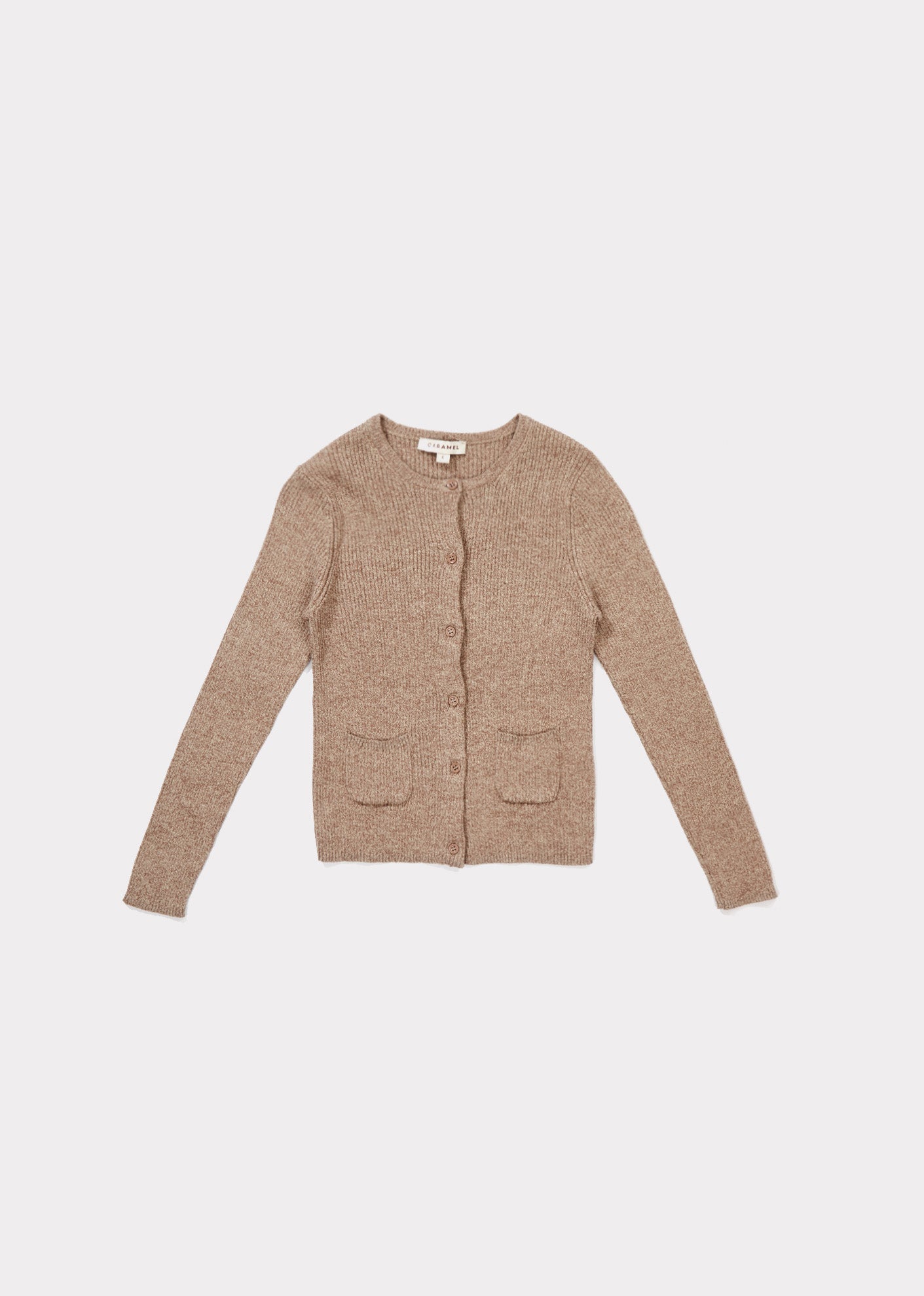 Girls Mocha Cotton Cardigan