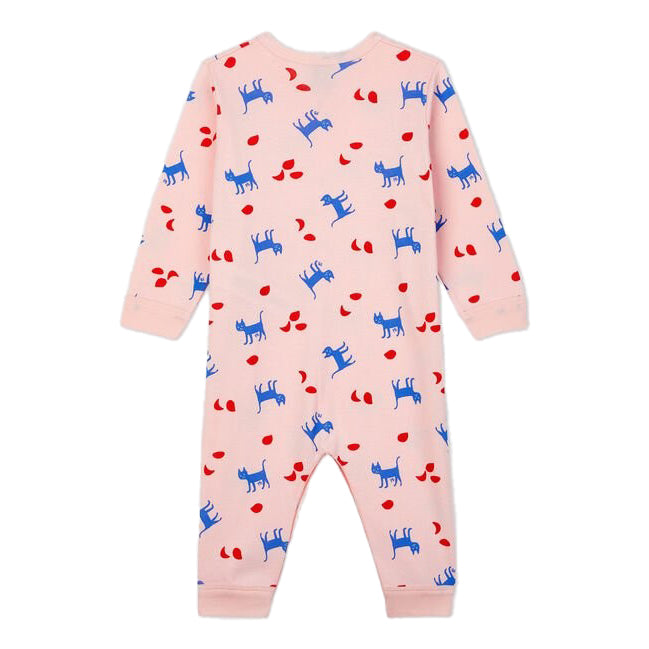 Baby Girls Pink Cotton Babysuit