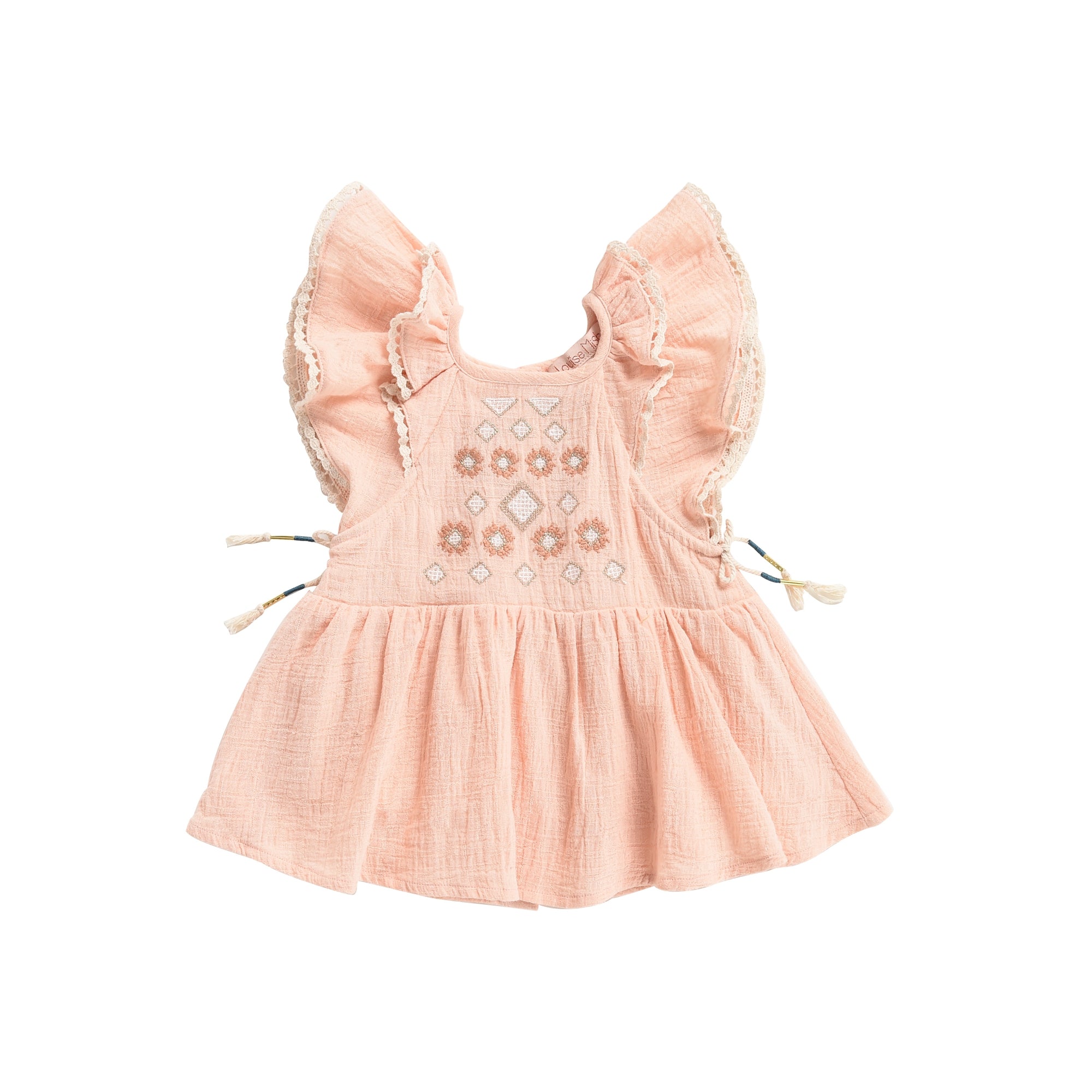 Girls Blush Cotton Dress