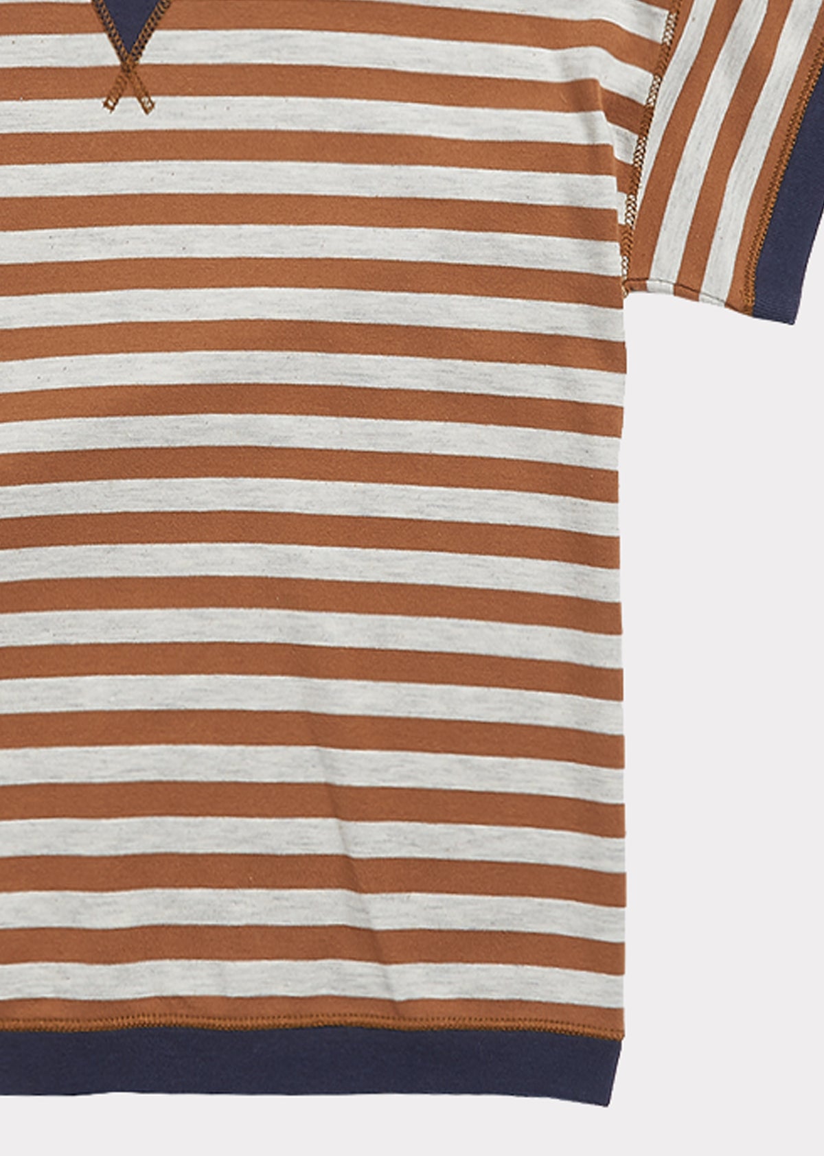 T-shirt rayé marron en coton pour garçon