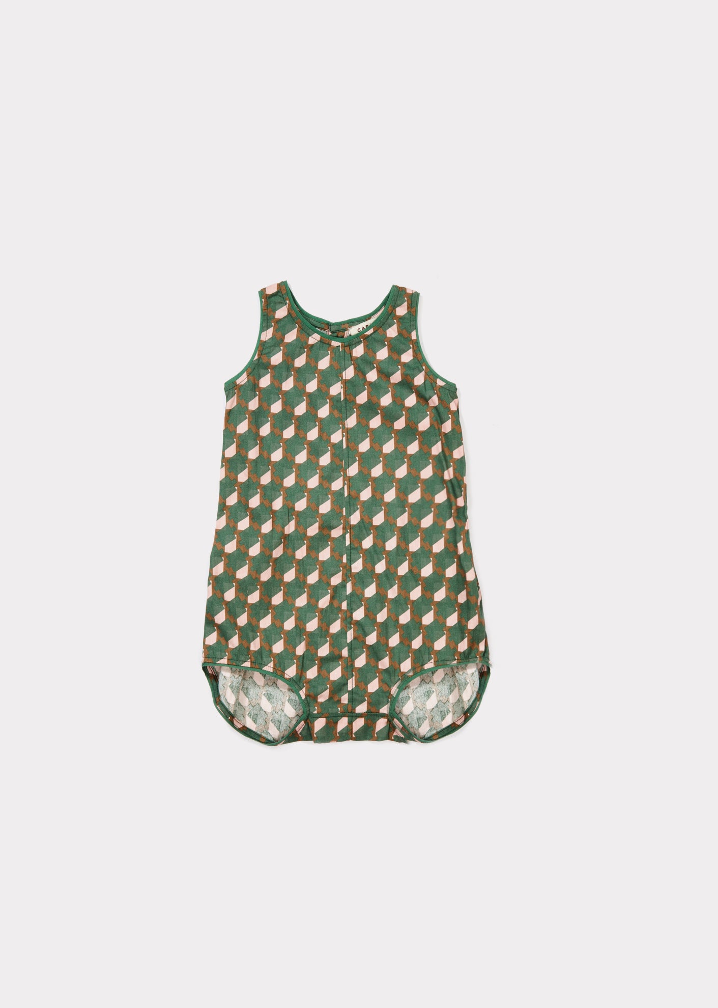 Baby Mint Pink Cotton Woven Romper