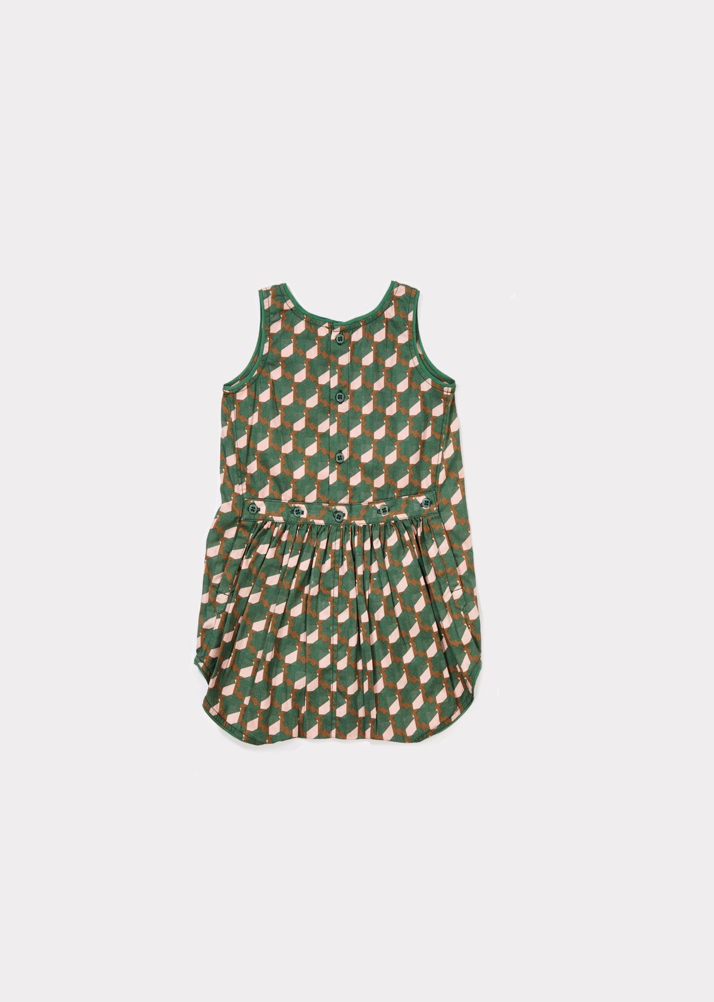 Baby Mint Pink Cotton Woven Romper