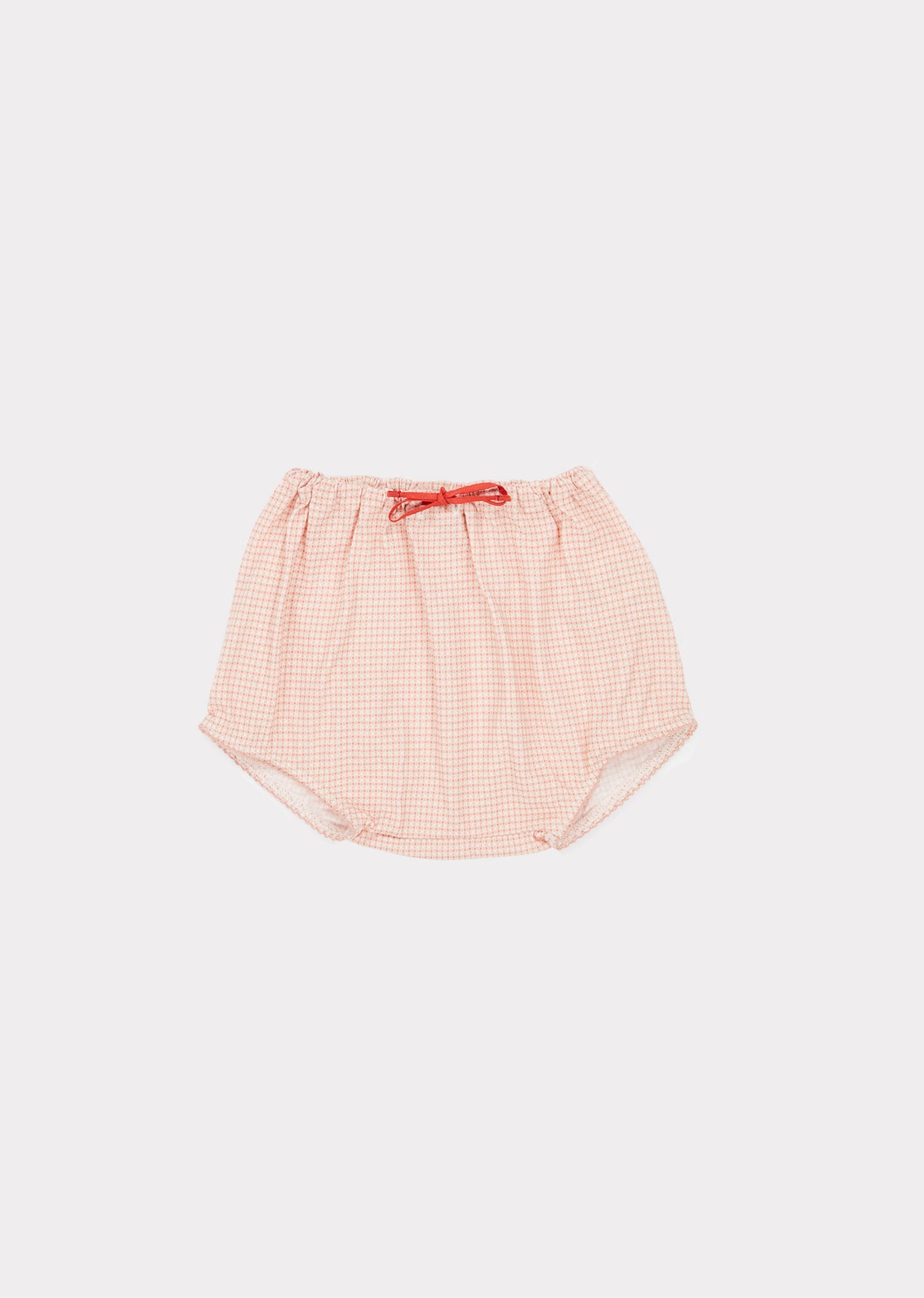 Ensemble en coton à carreaux roses pour bébés filles