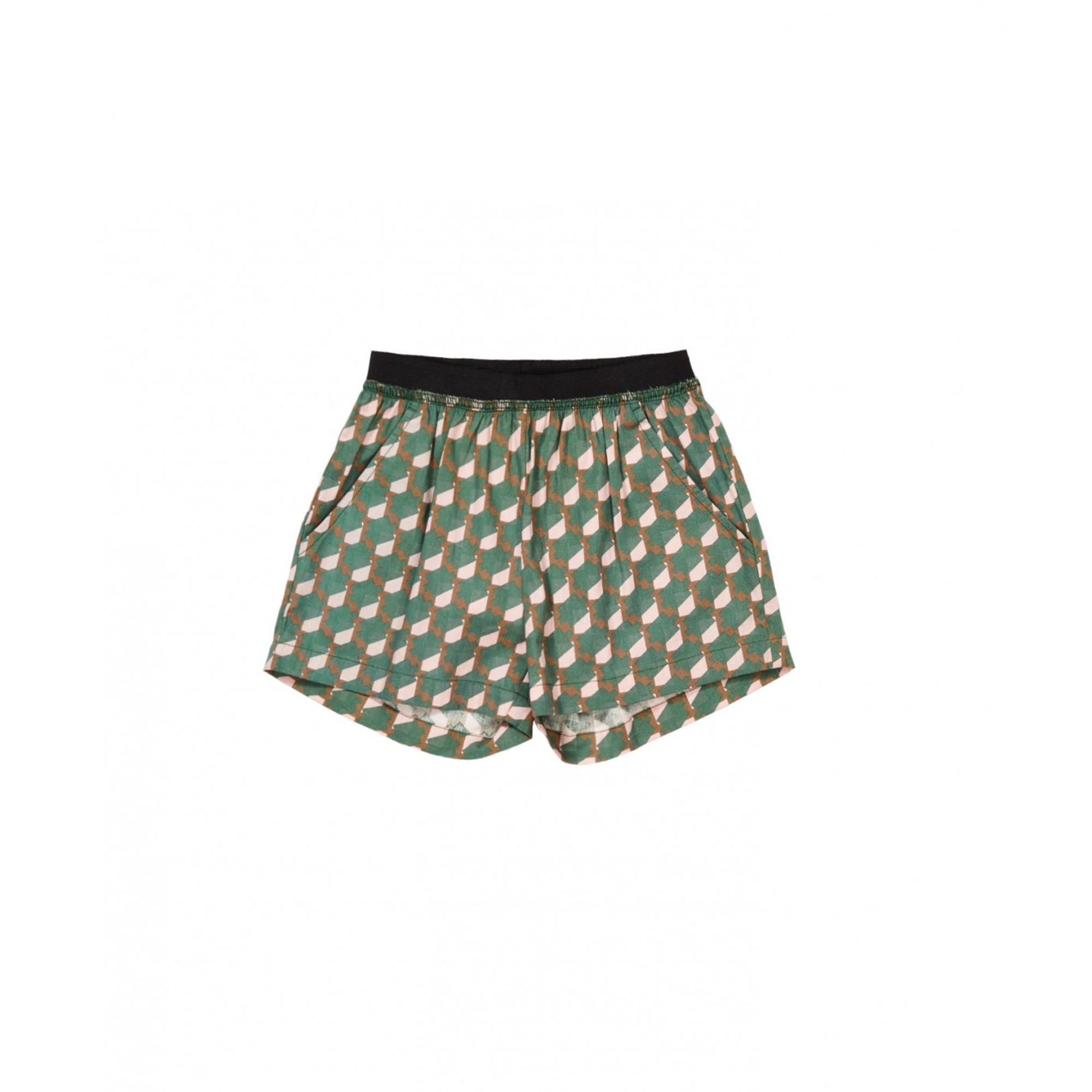Girls Mint & Pink Woven Shorts