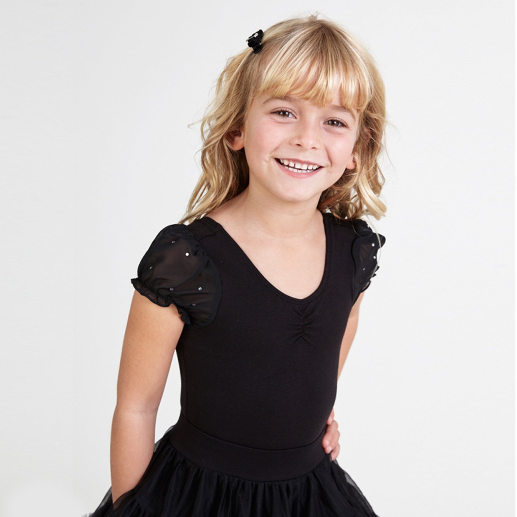 Girls Jet Black Leotard