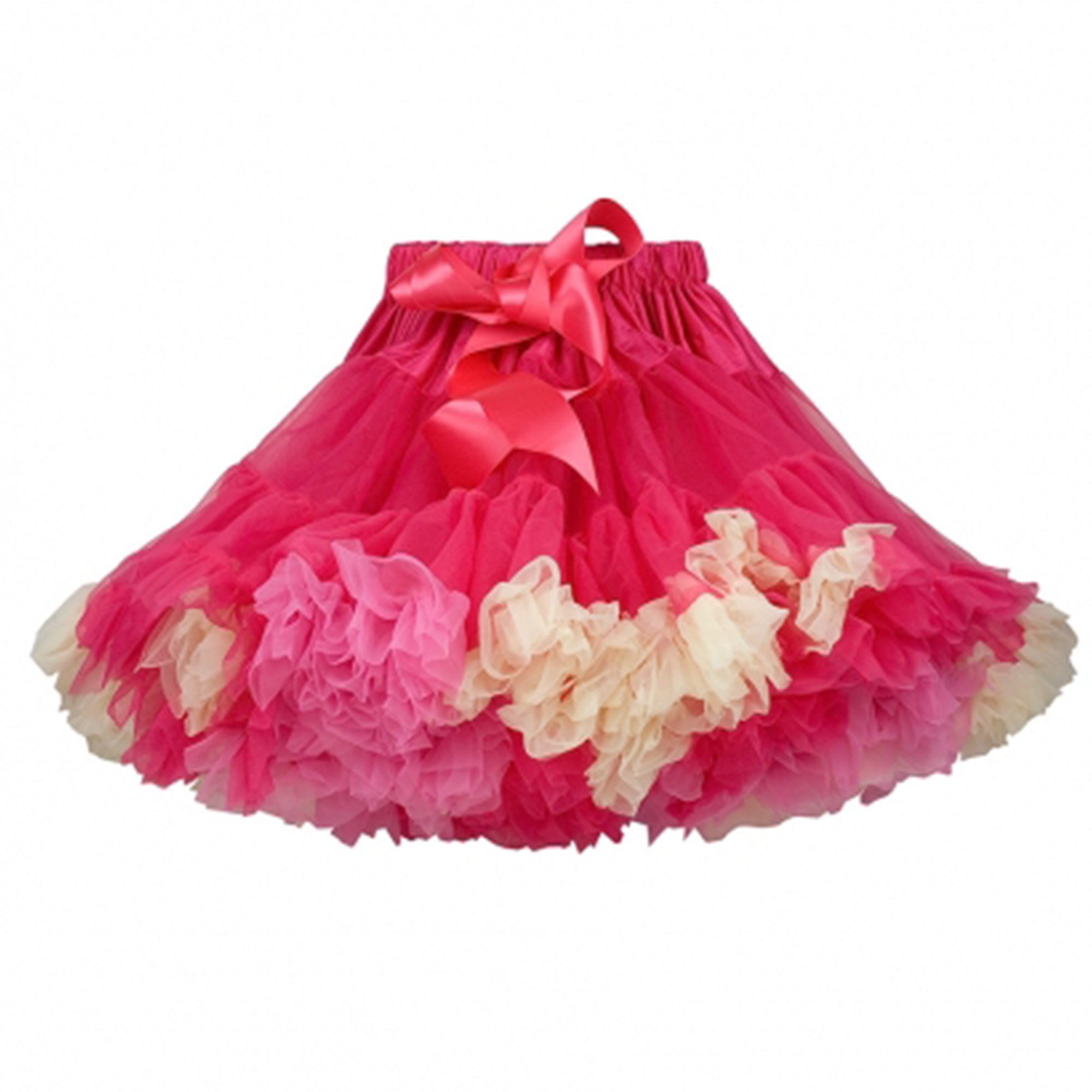 Girls Multicolor Nylon Knitted Skirt