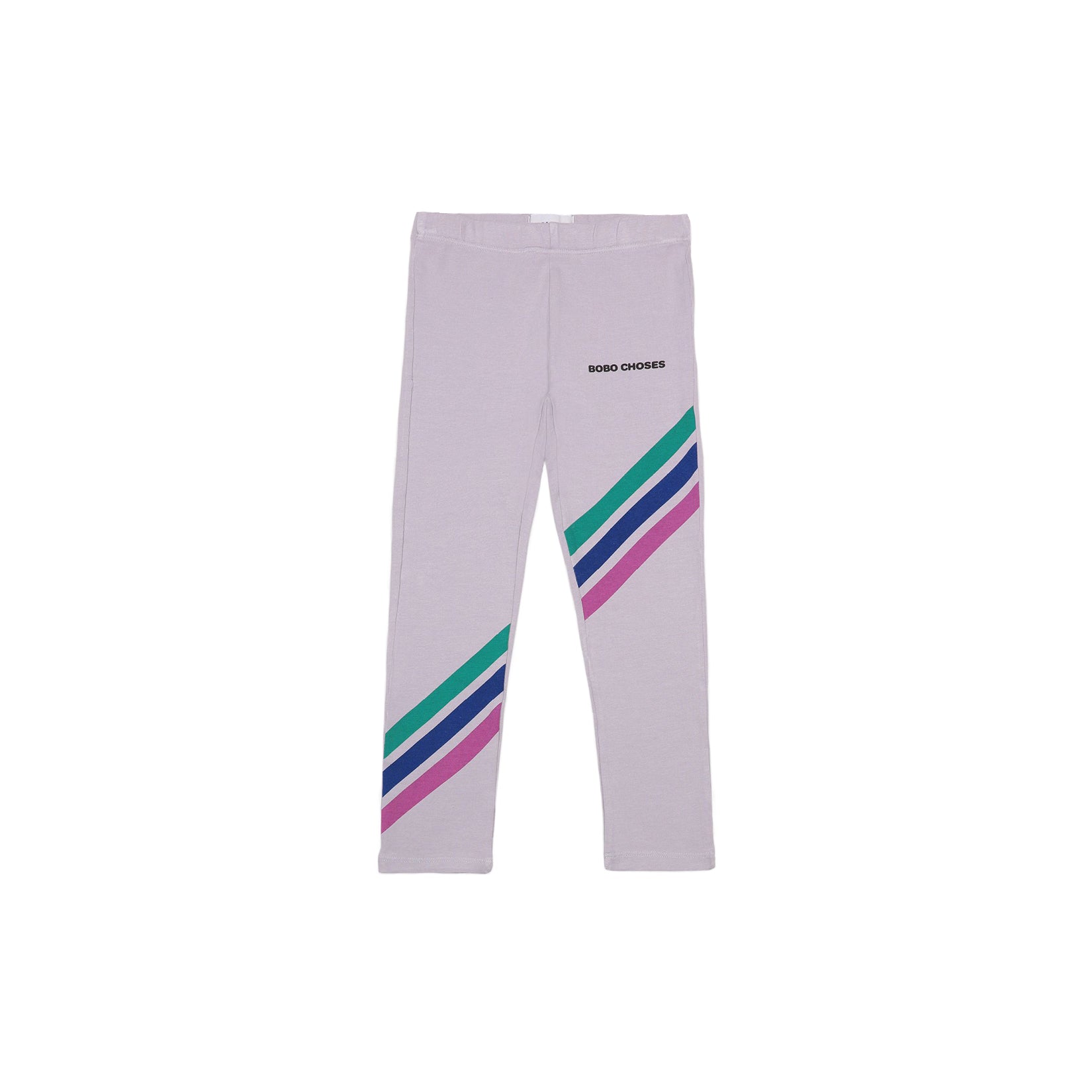 Girls Lavender Stripes Cotton Leggings
