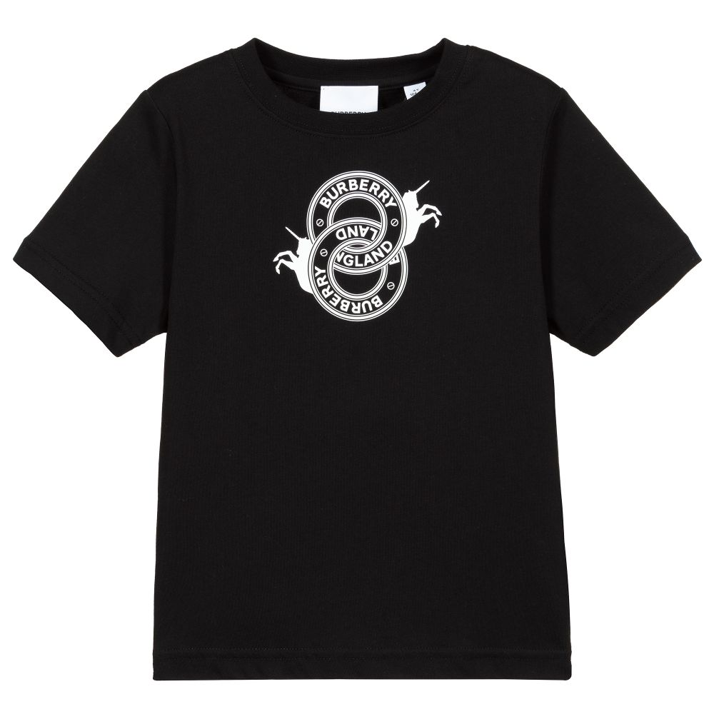 Boy & Girls Black Logo T-Shirt