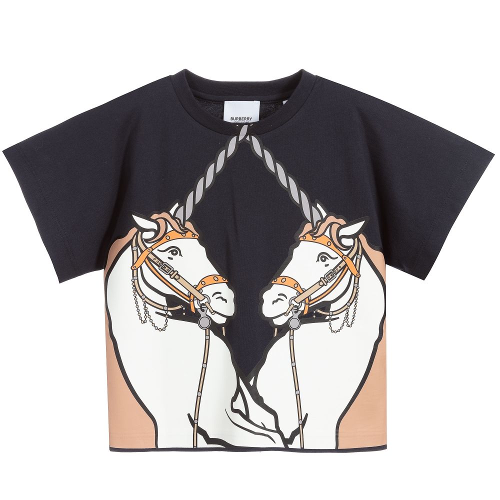 Girls Ink Print Cotton T-Shirt