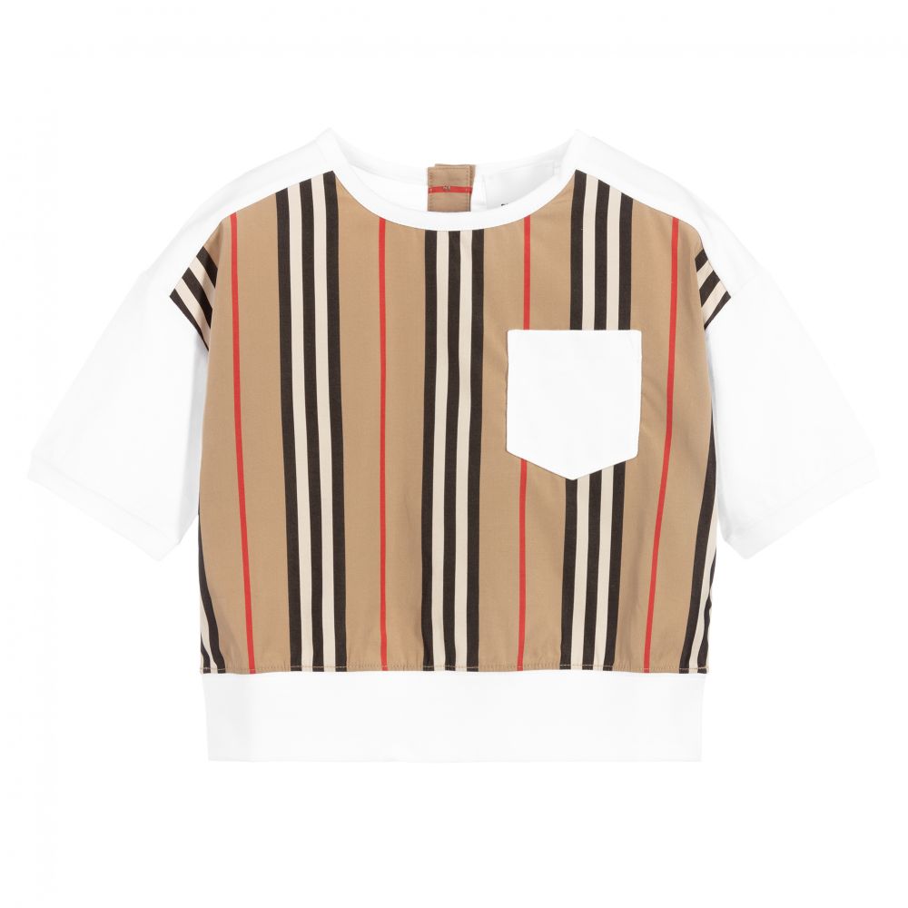 Girls White Cotton Jerseywear