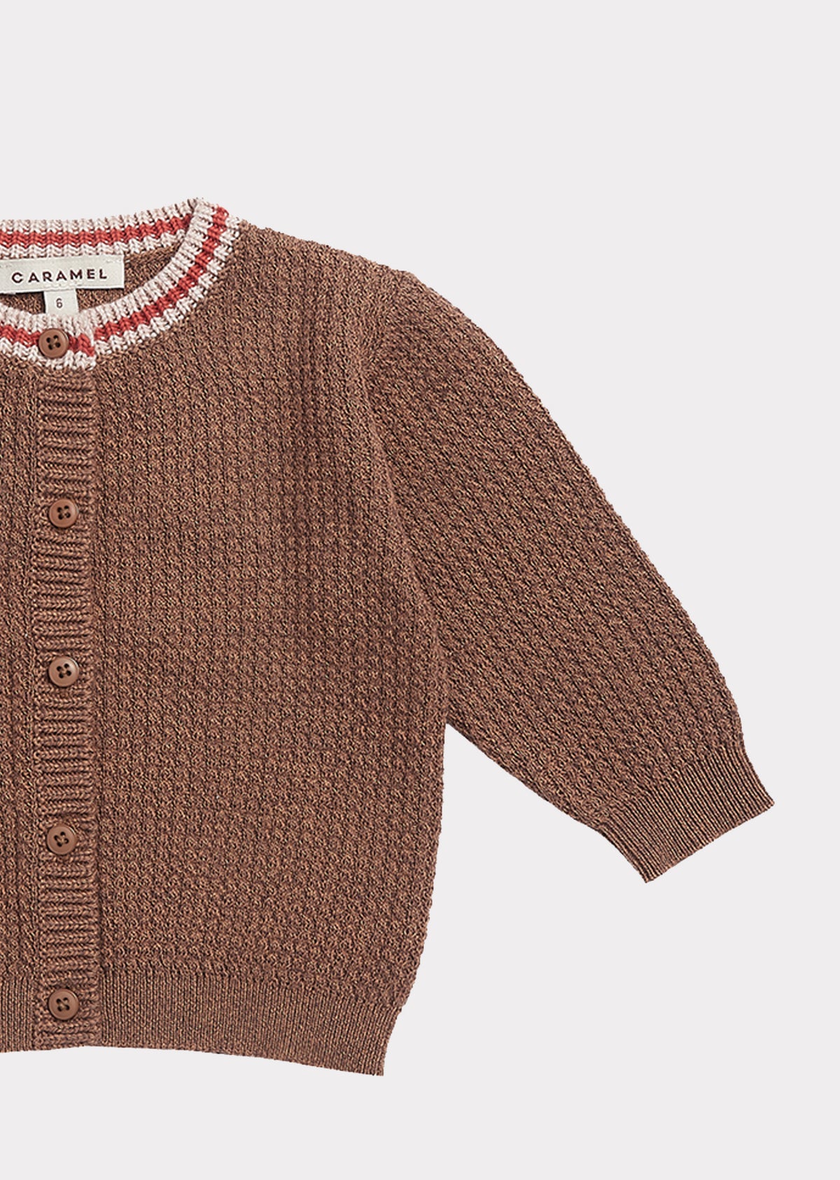 Cardigan bébé garçon en coton marron