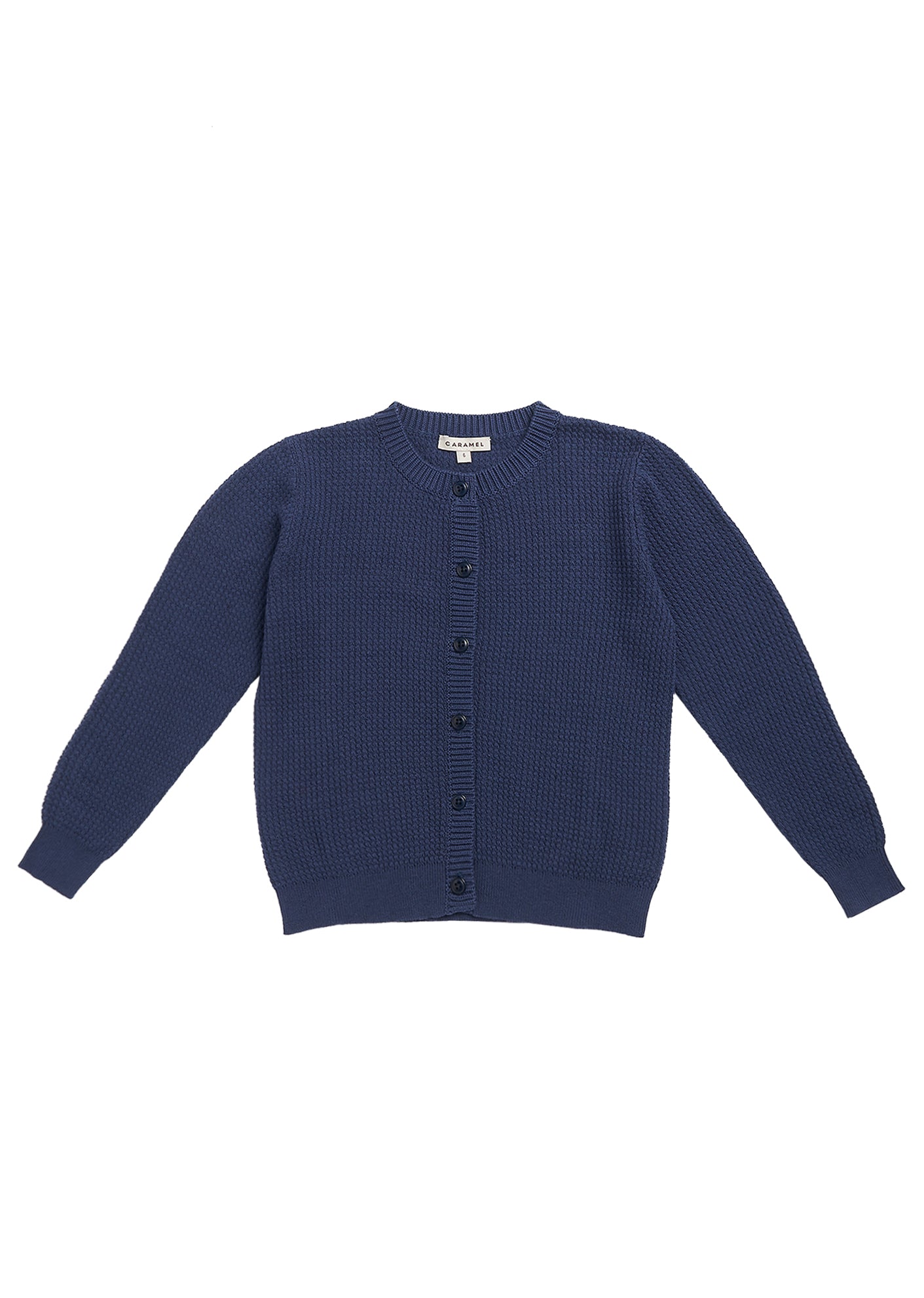 Girls Navy Cotton Cardigan