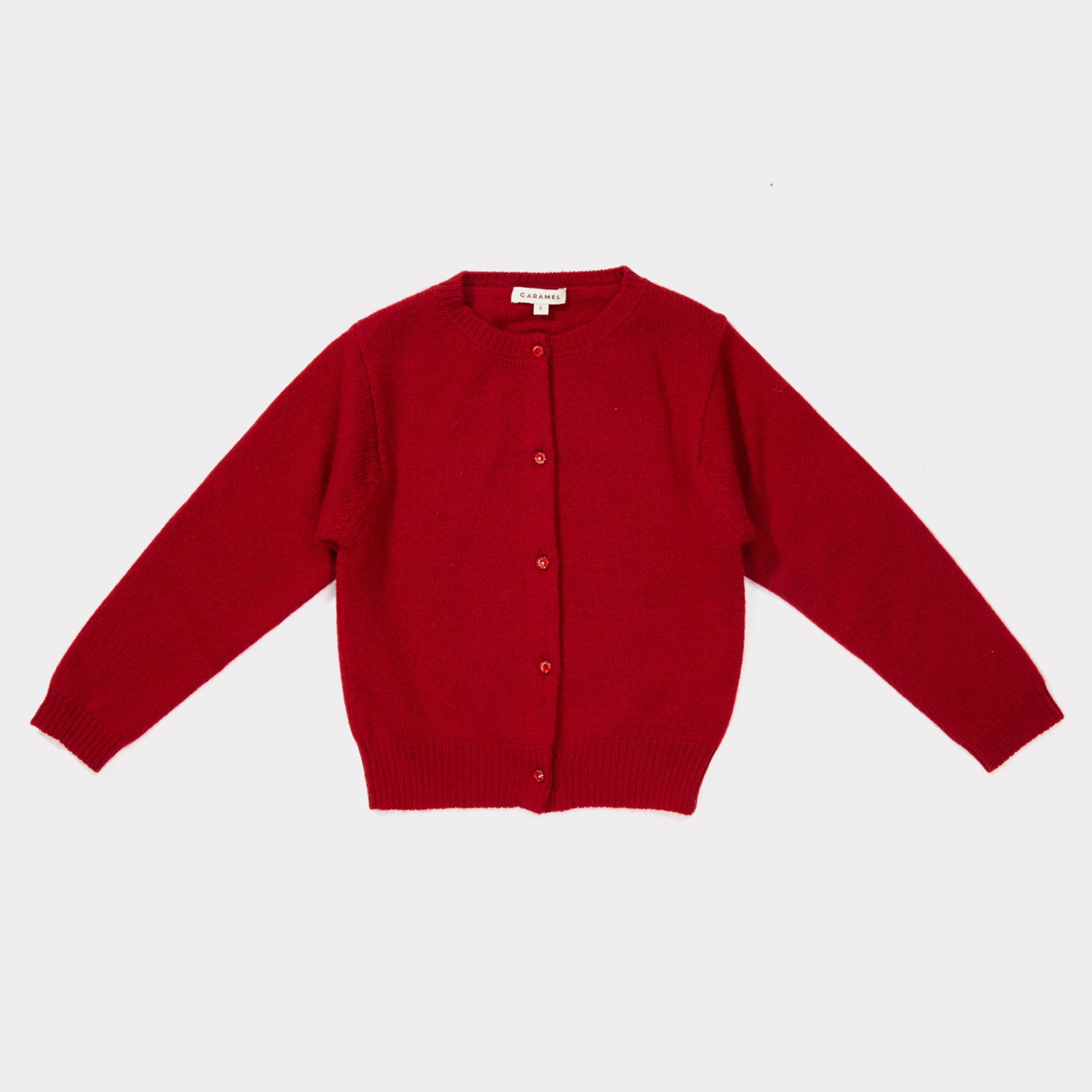 Girls Redcurrant Cashmere Cardigan