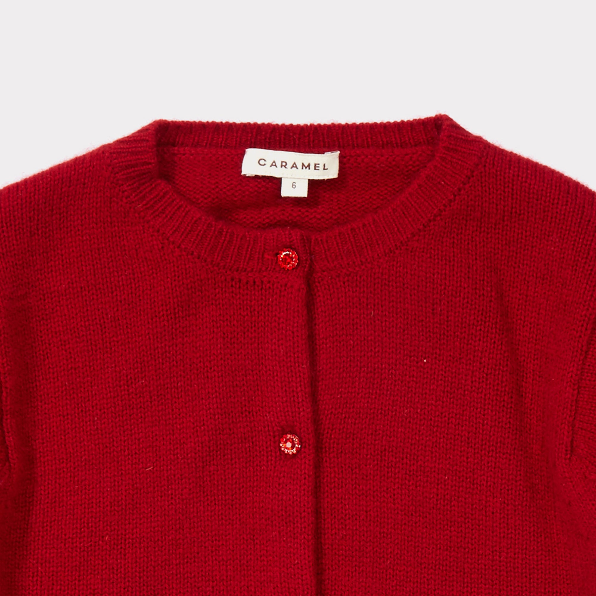 Girls Redcurrant Cashmere Cardigan