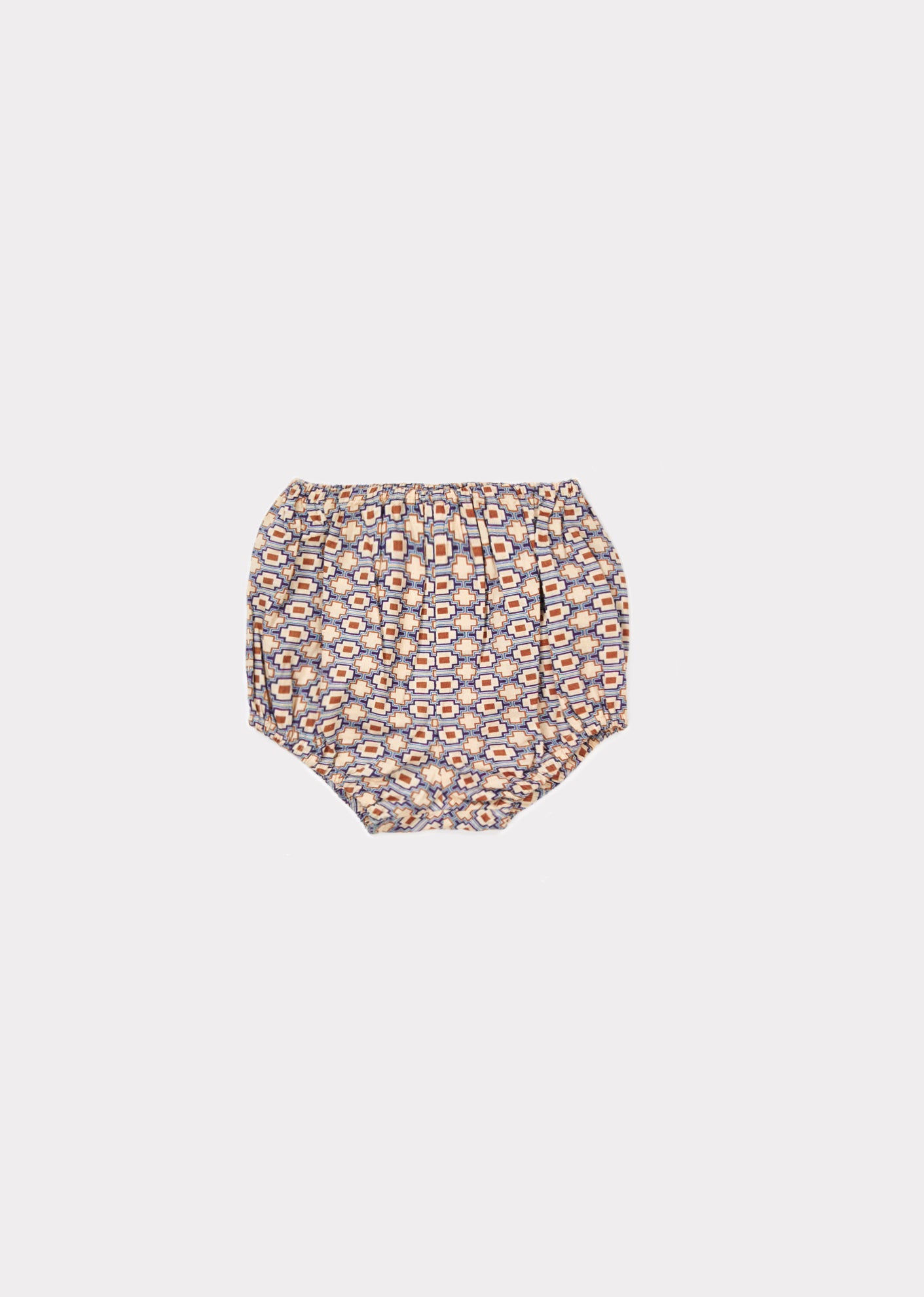 Baby Kaleido Blue Cotton Woven Bloomer