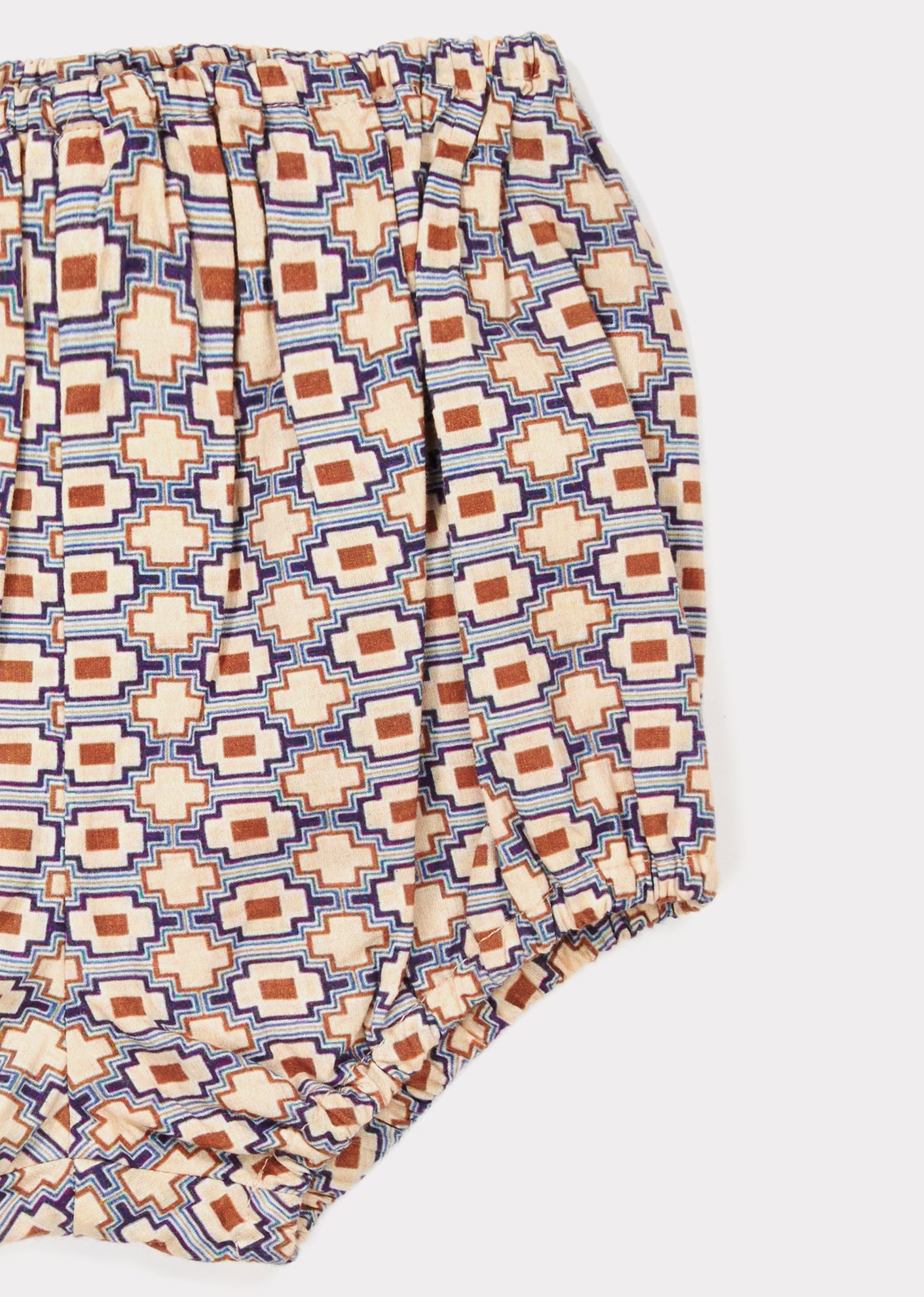 Baby Kaleido Blue Cotton Woven Bloomer