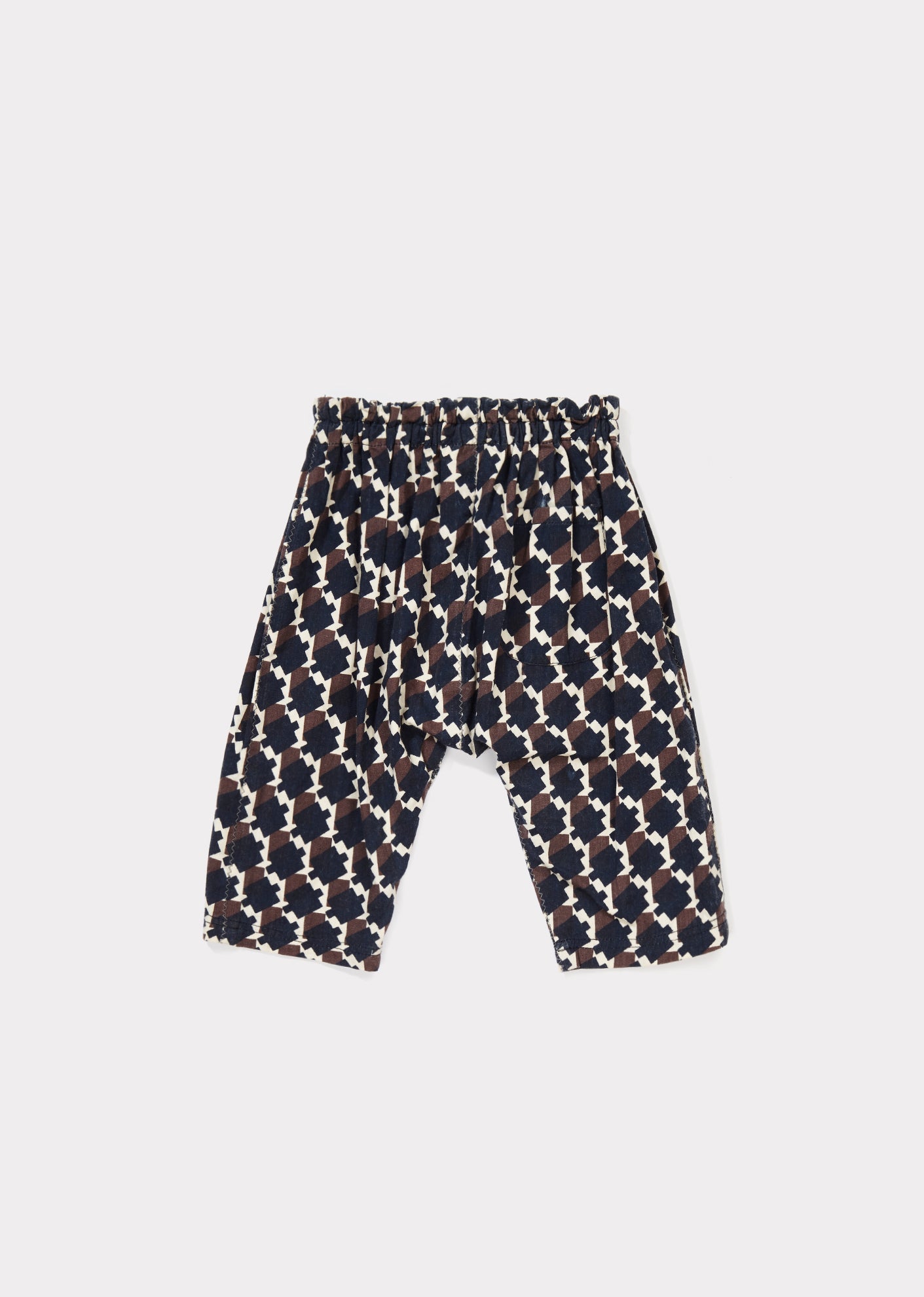 Baby Blue & Chocolate Cotton Trousers