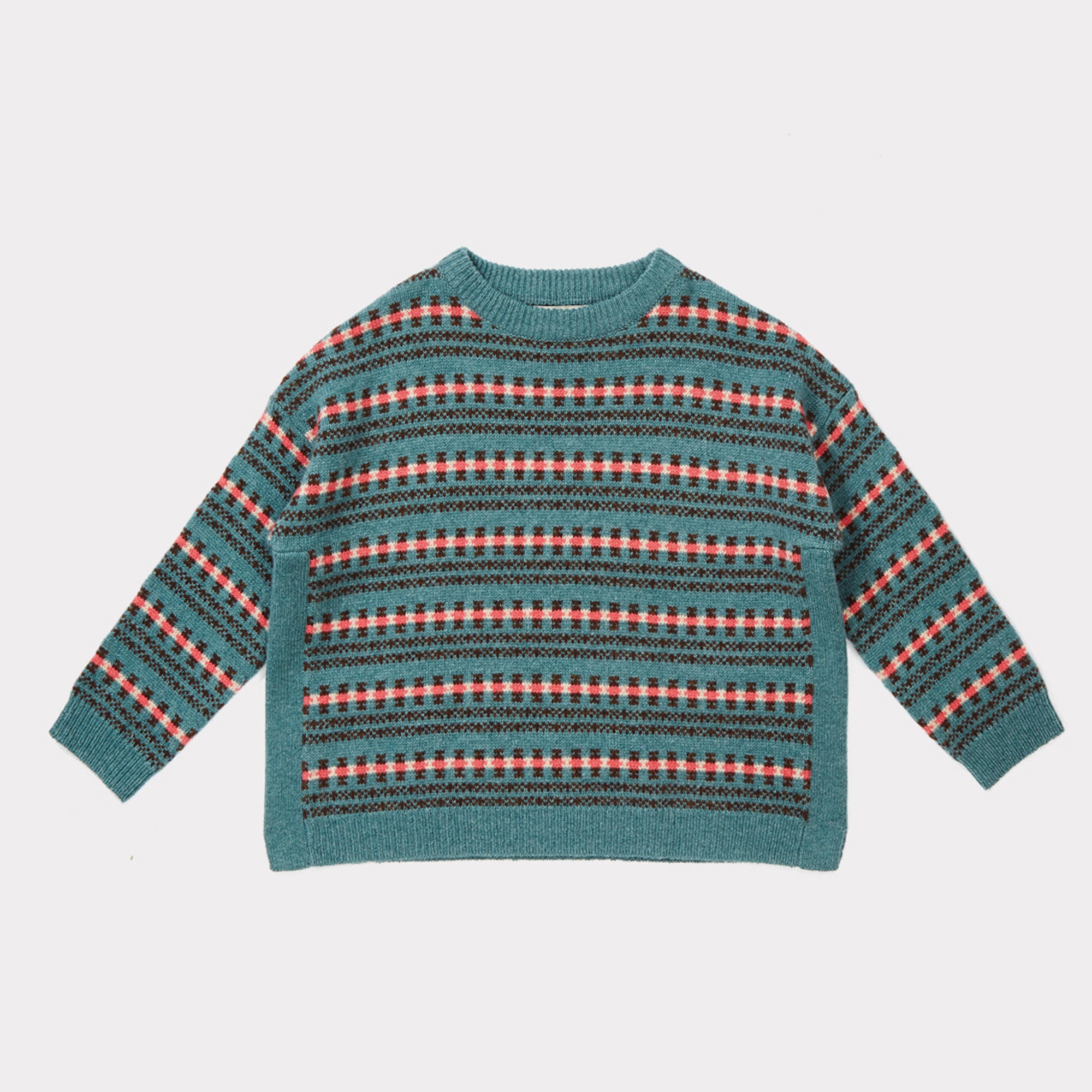 Girls Duck Egg Blue Sweater