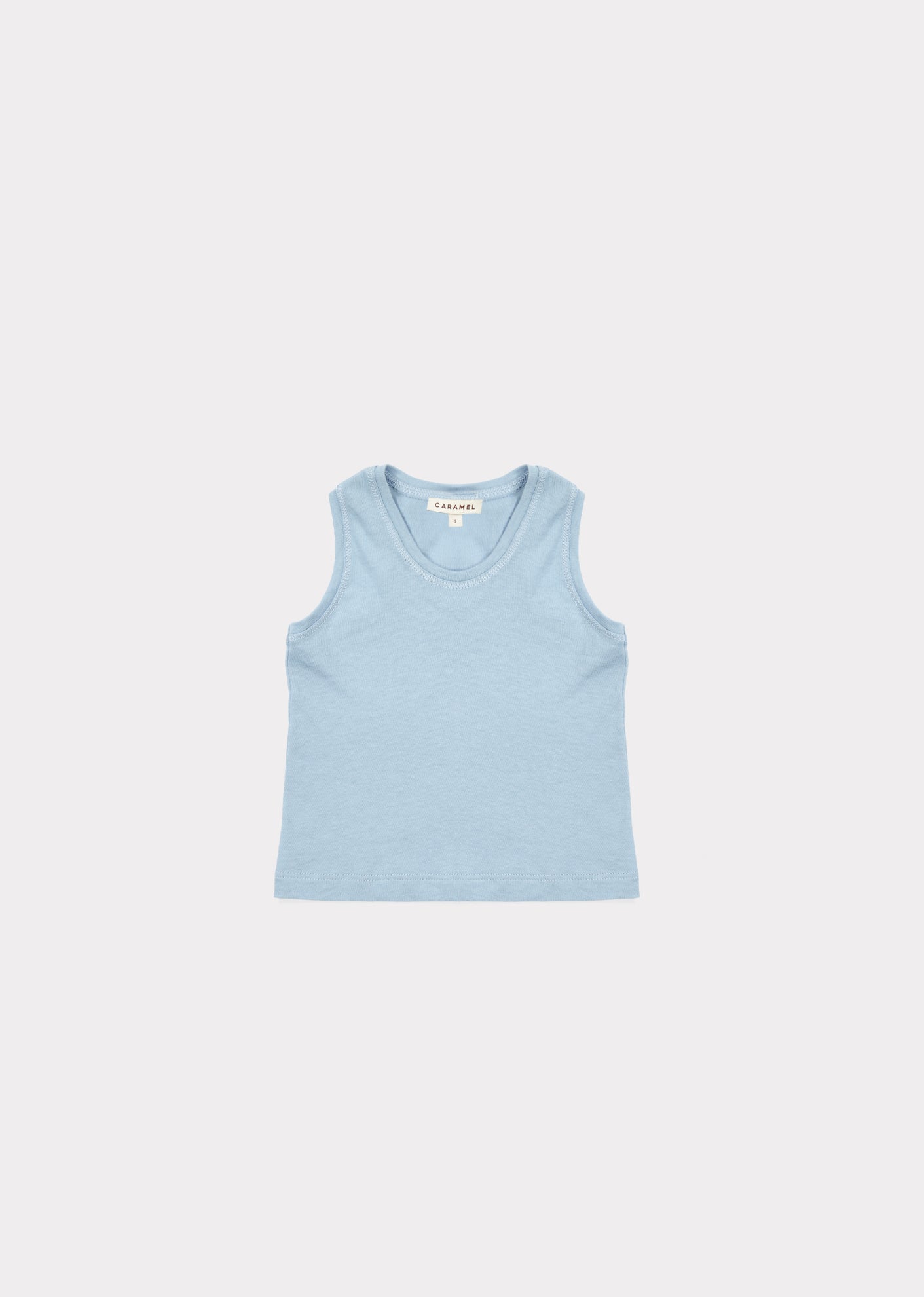 Baby Light Blue Cotton Jersey Vest