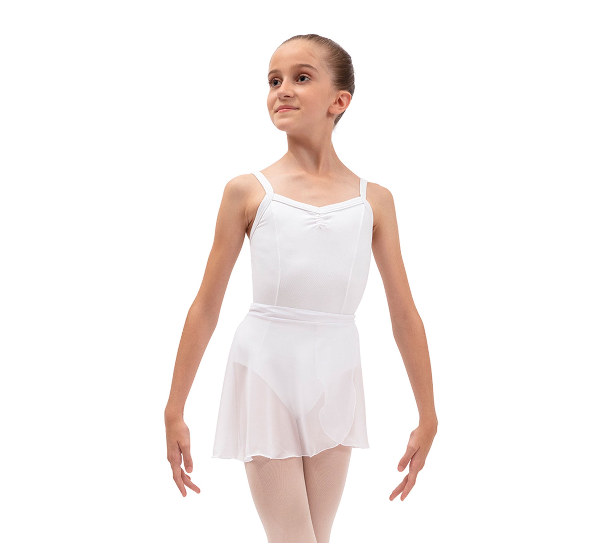 Girls White Chiffon Skirt