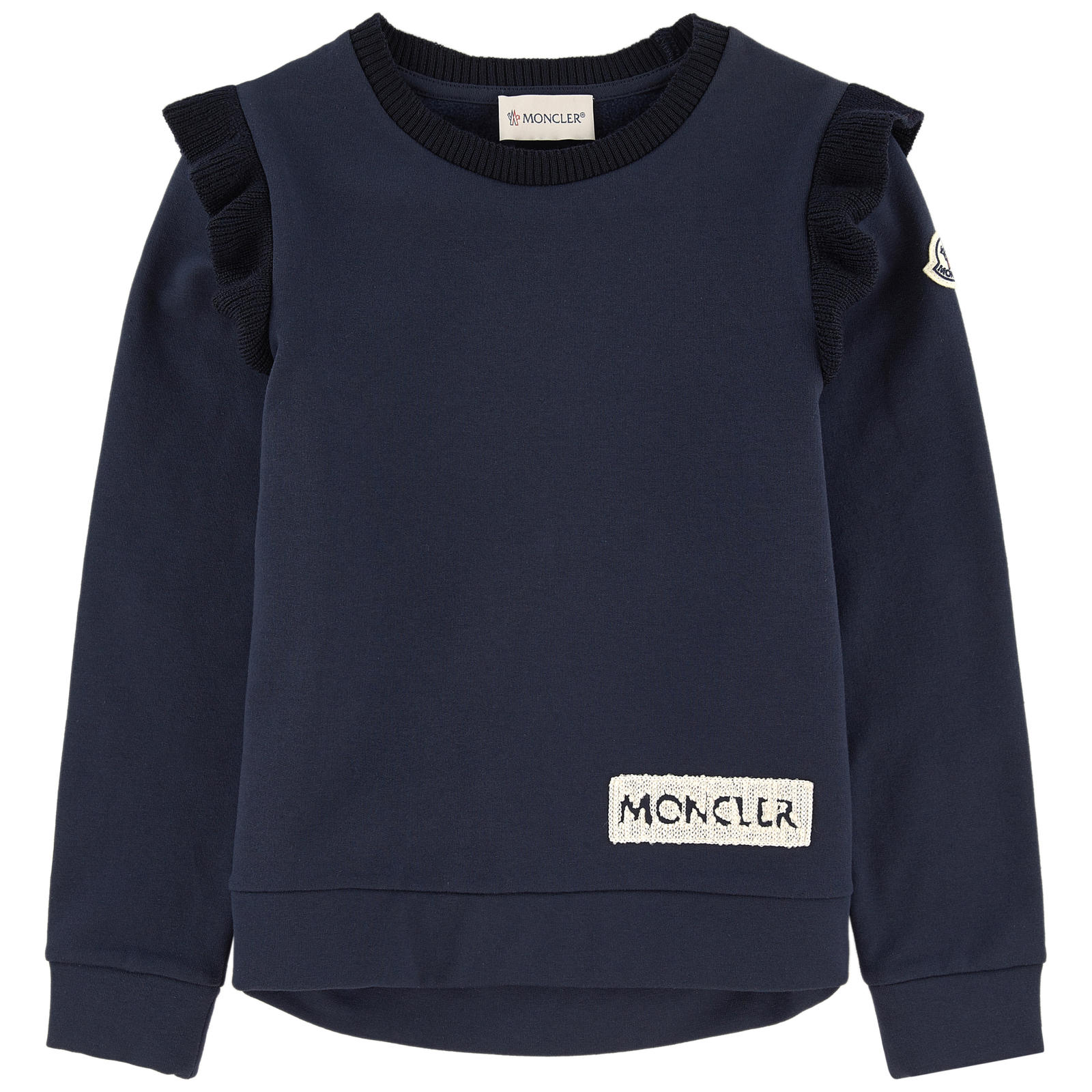 Girls Navy Blue Cotton Sweatshirt