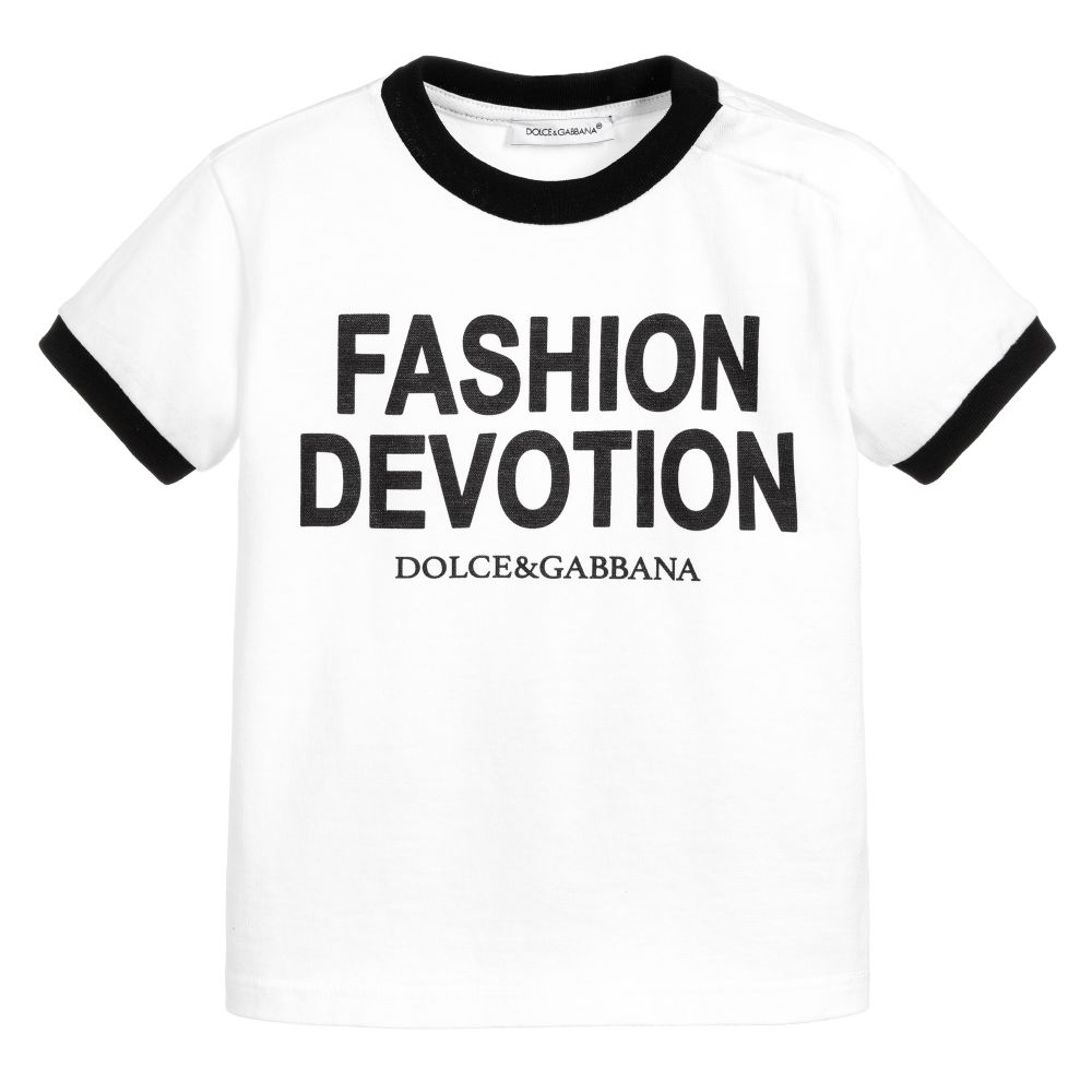 Baby Optical White Cotton T-shirt