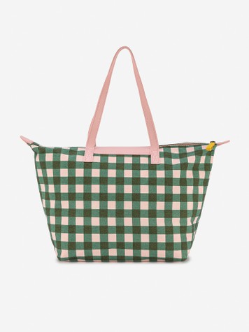 Girls Green Check Bag