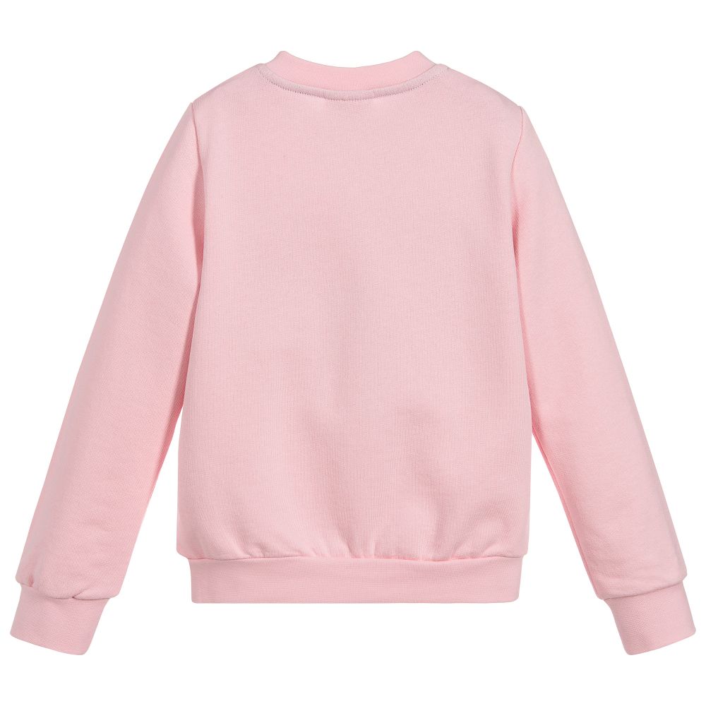 Girls Light Pink Cotton Sweatshirt