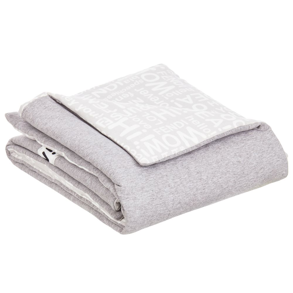 Baby Grey Cotton Square Scarf(83cm)