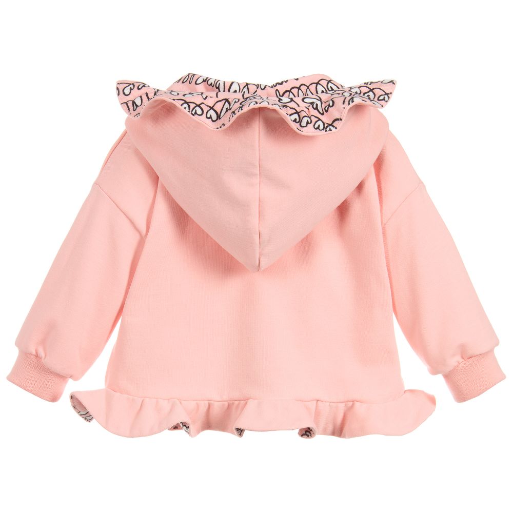 Baby Girls Pink Cotton Cardigan